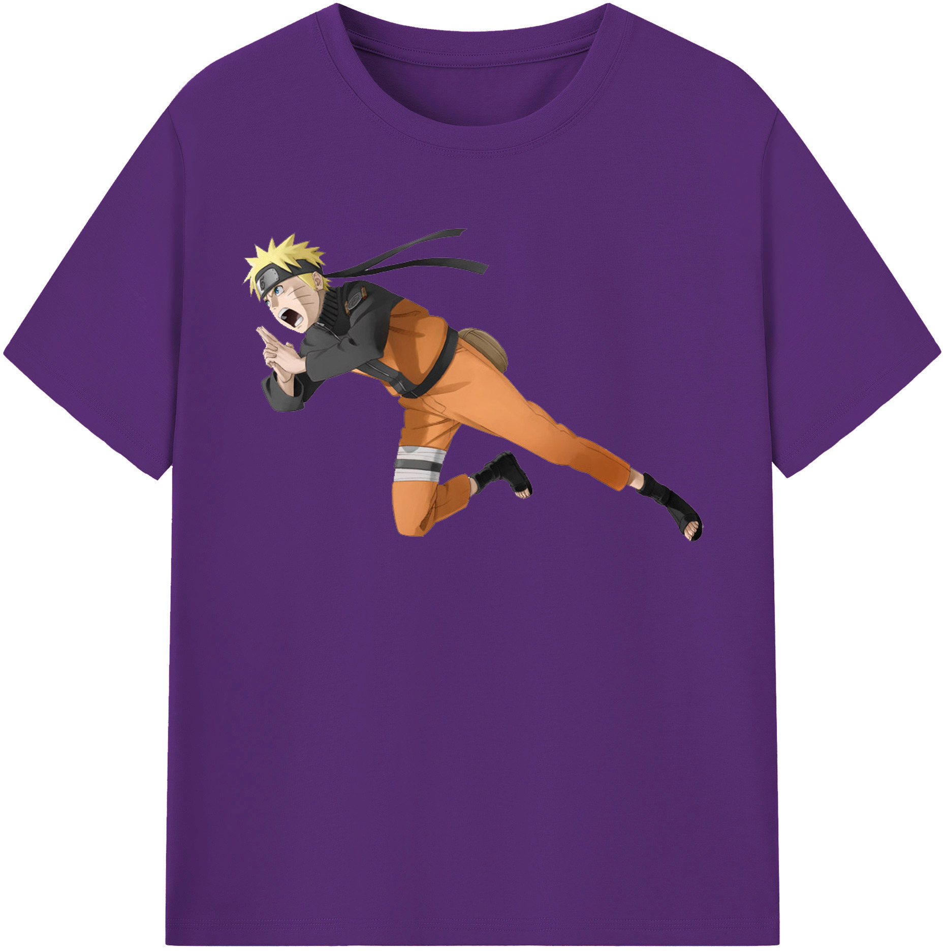 （画像用） NARUTO -ナルト- うずまき ナルト Uzumaki Naruto 綿100％半袖Tシャツ（フロントプリント）