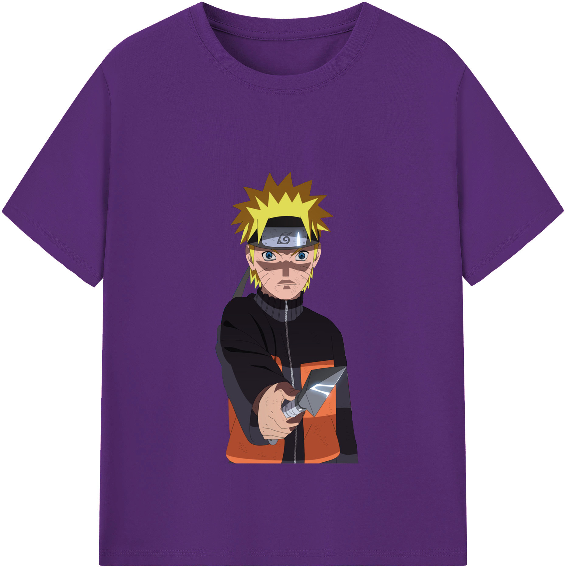 （画像用） NARUTO -ナルト- うずまき ナルト Uzumaki Naruto 綿100％半袖Tシャツ（フロントプリント）