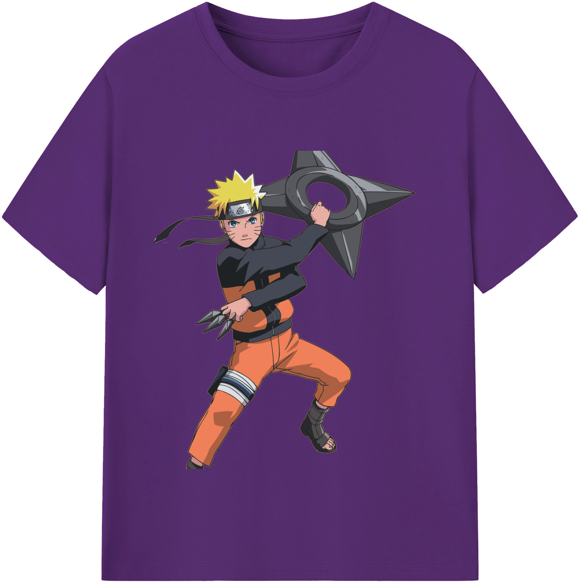 （画像用） NARUTO -ナルト- うずまき ナルト Uzumaki Naruto 綿100％半袖Tシャツ（フロントプリント）