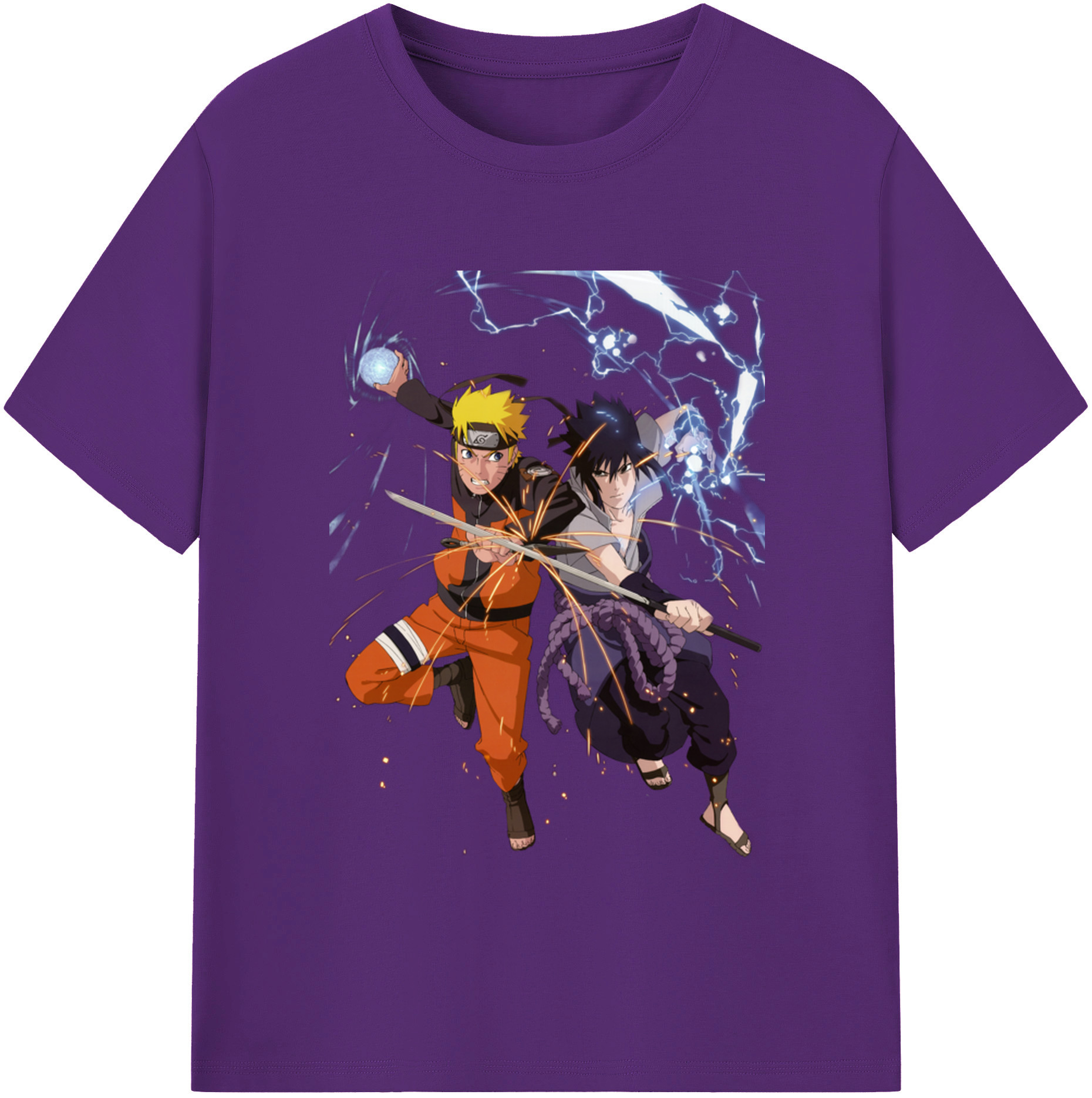 （画像用） NARUTO -ナルト- うずまき ナルト Uzumaki Naruto 綿100％半袖Tシャツ（フロントプリント）