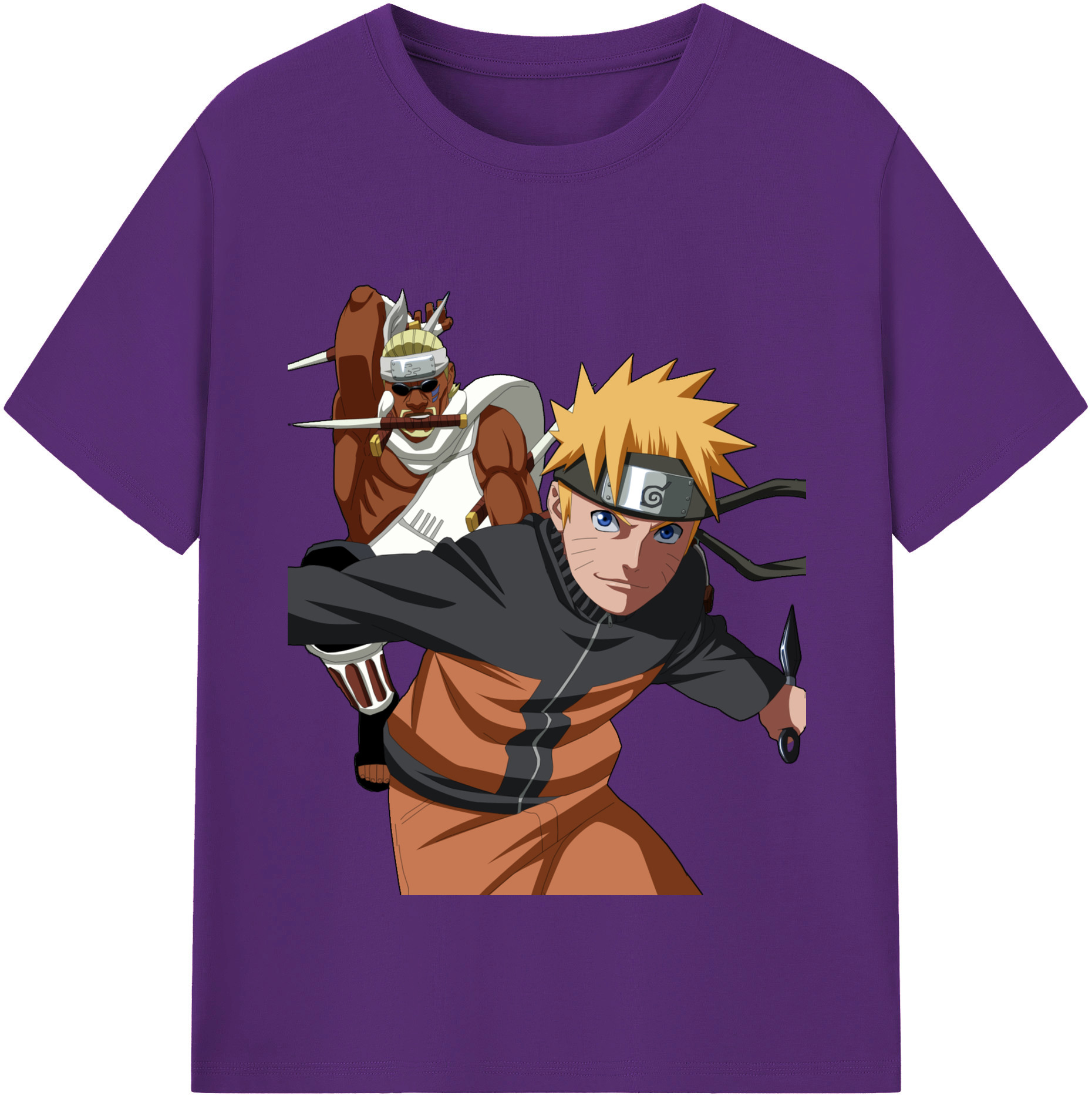 （画像用） NARUTO -ナルト- うずまき ナルト Uzumaki Naruto 綿100％半袖Tシャツ（フロントプリント）