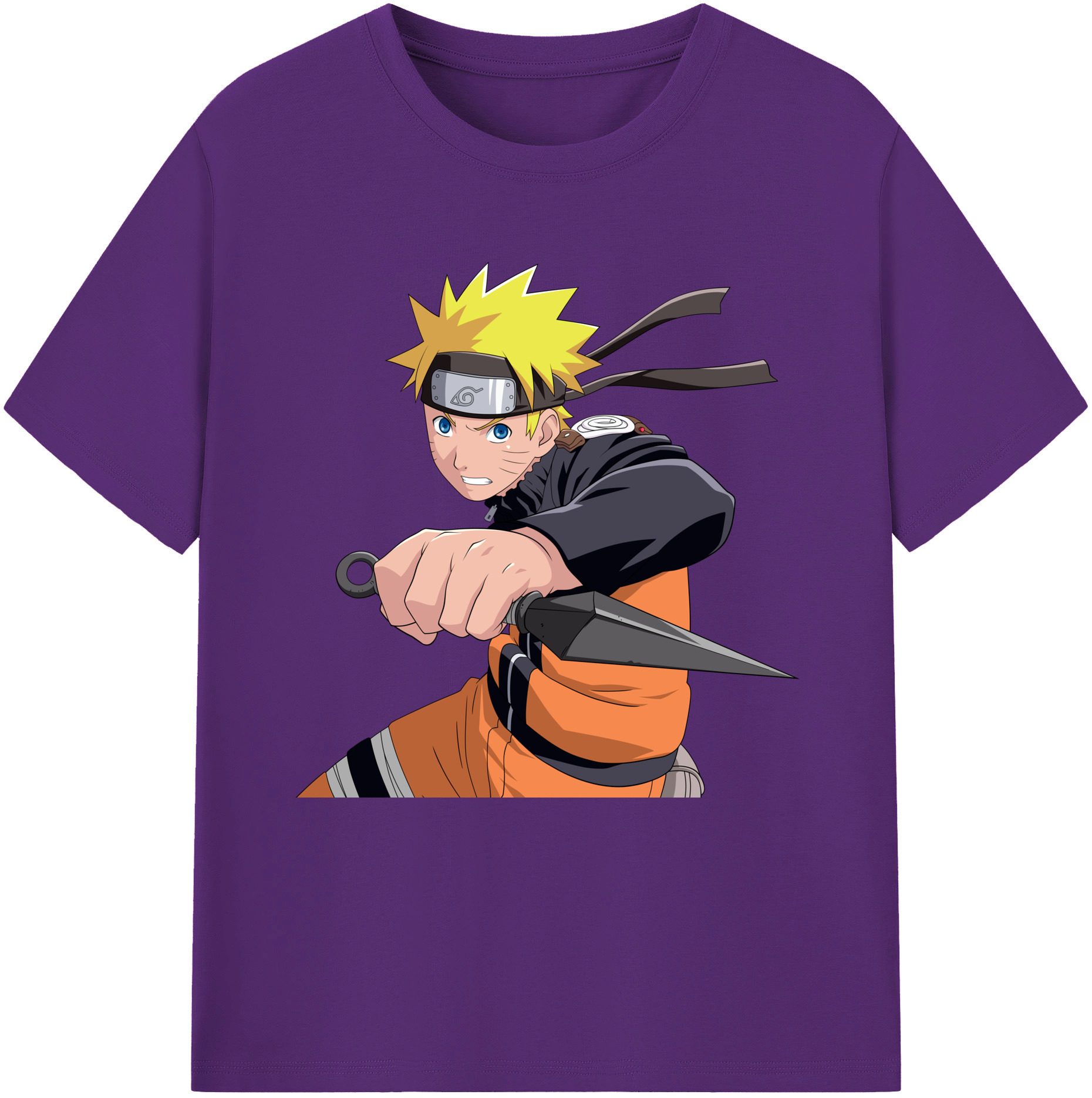 （画像用） NARUTO -ナルト- うずまき ナルト Uzumaki Naruto 綿100％半袖Tシャツ（フロントプリント）