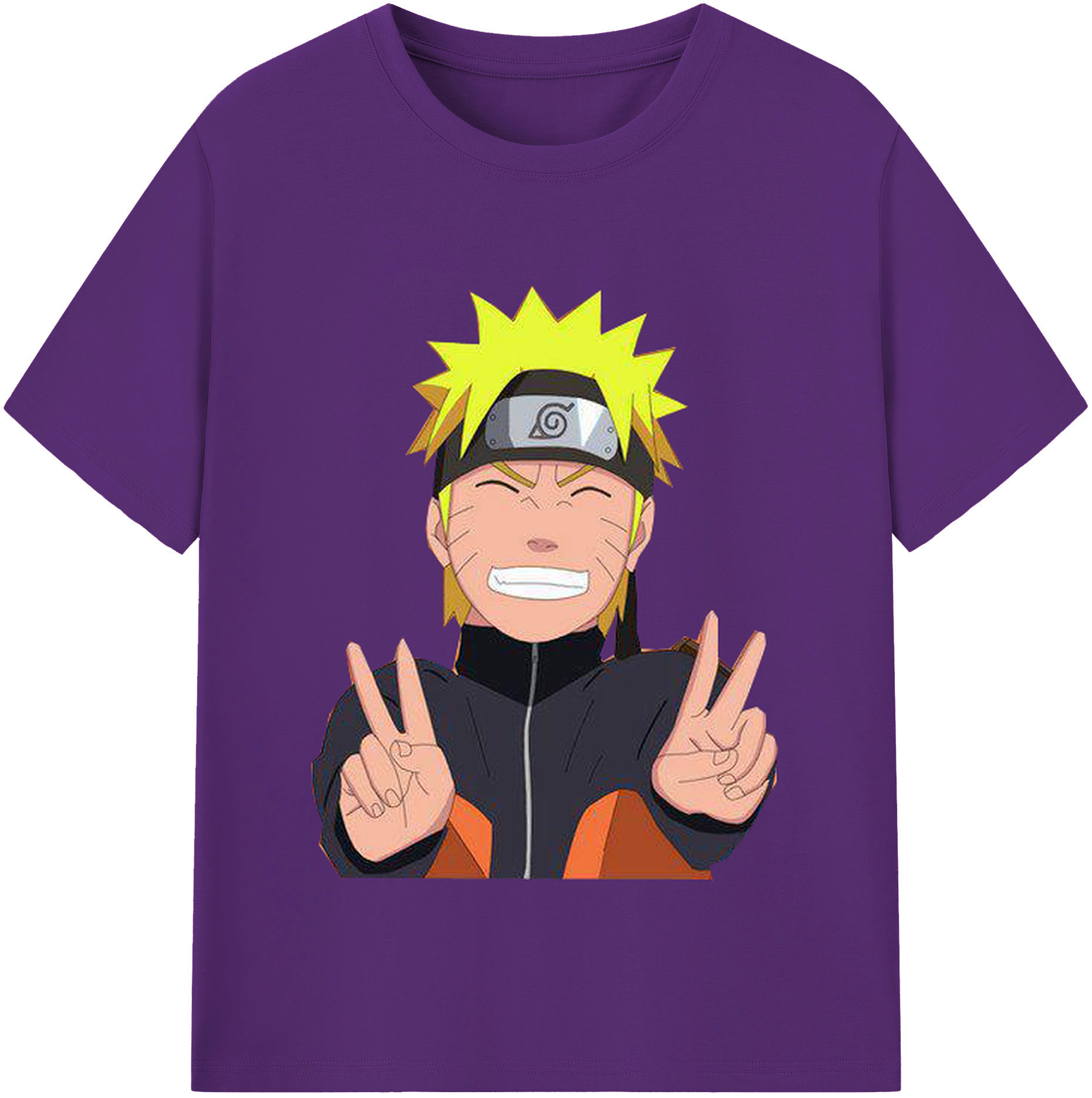 （画像用） NARUTO -ナルト- うずまき ナルト Uzumaki Naruto 綿100％半袖Tシャツ（フロントプリント）