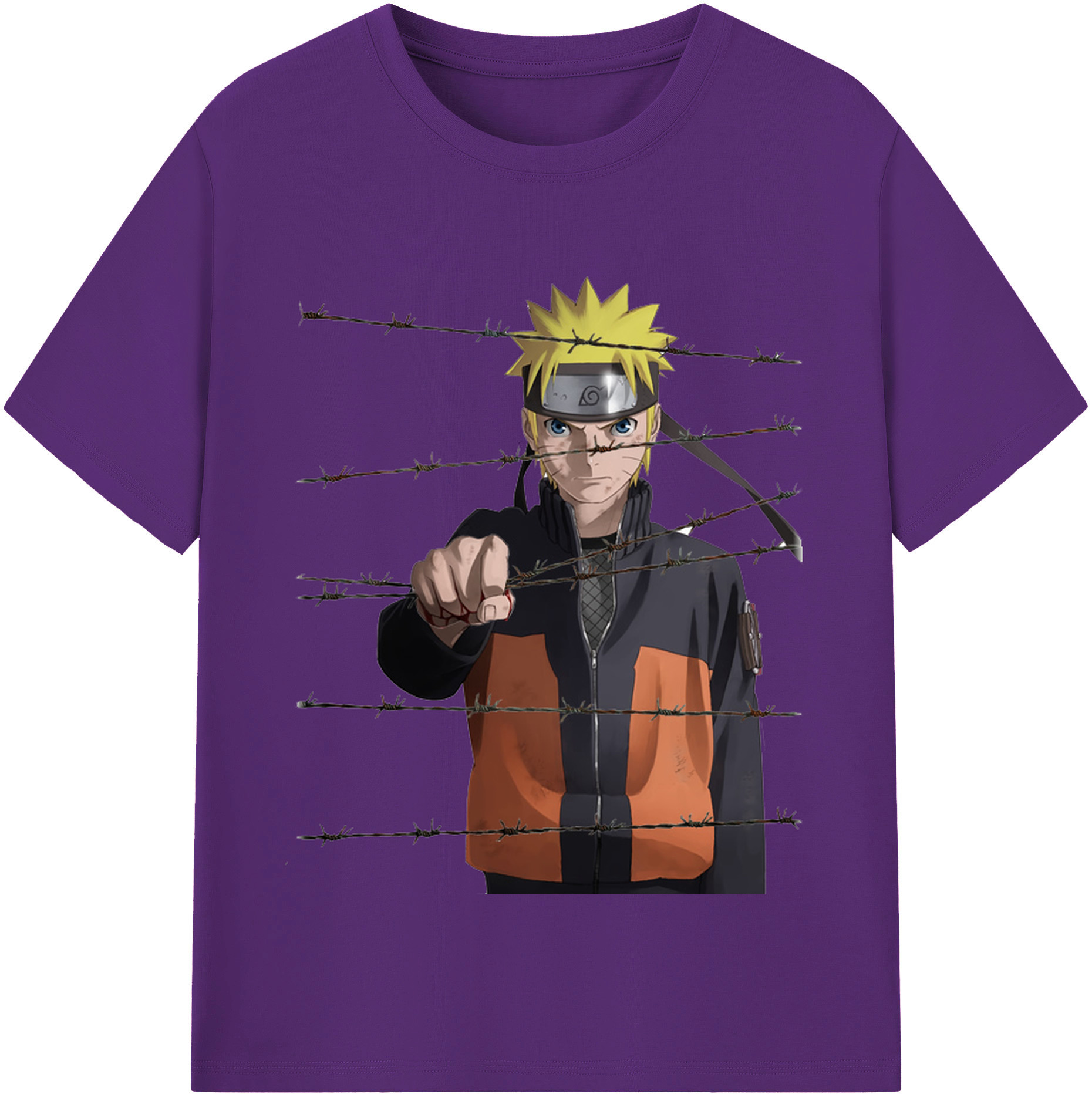 （画像用） NARUTO -ナルト- うずまき ナルト Uzumaki Naruto 綿100％半袖Tシャツ（フロントプリント）