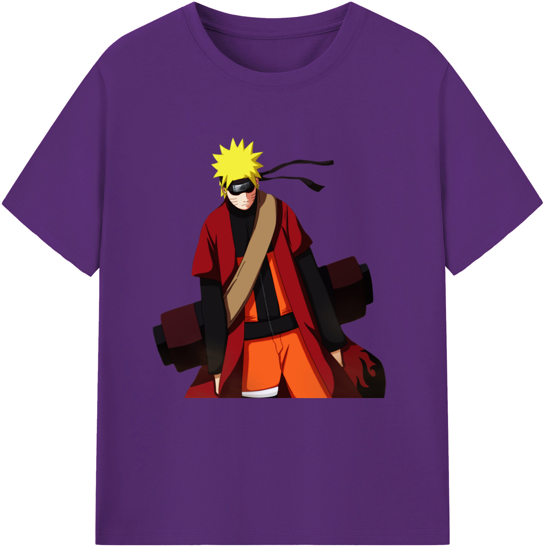 （画像用） NARUTO -ナルト- うずまき ナルト Uzumaki Naruto 綿100％半袖Tシャツ（フロントプリント）