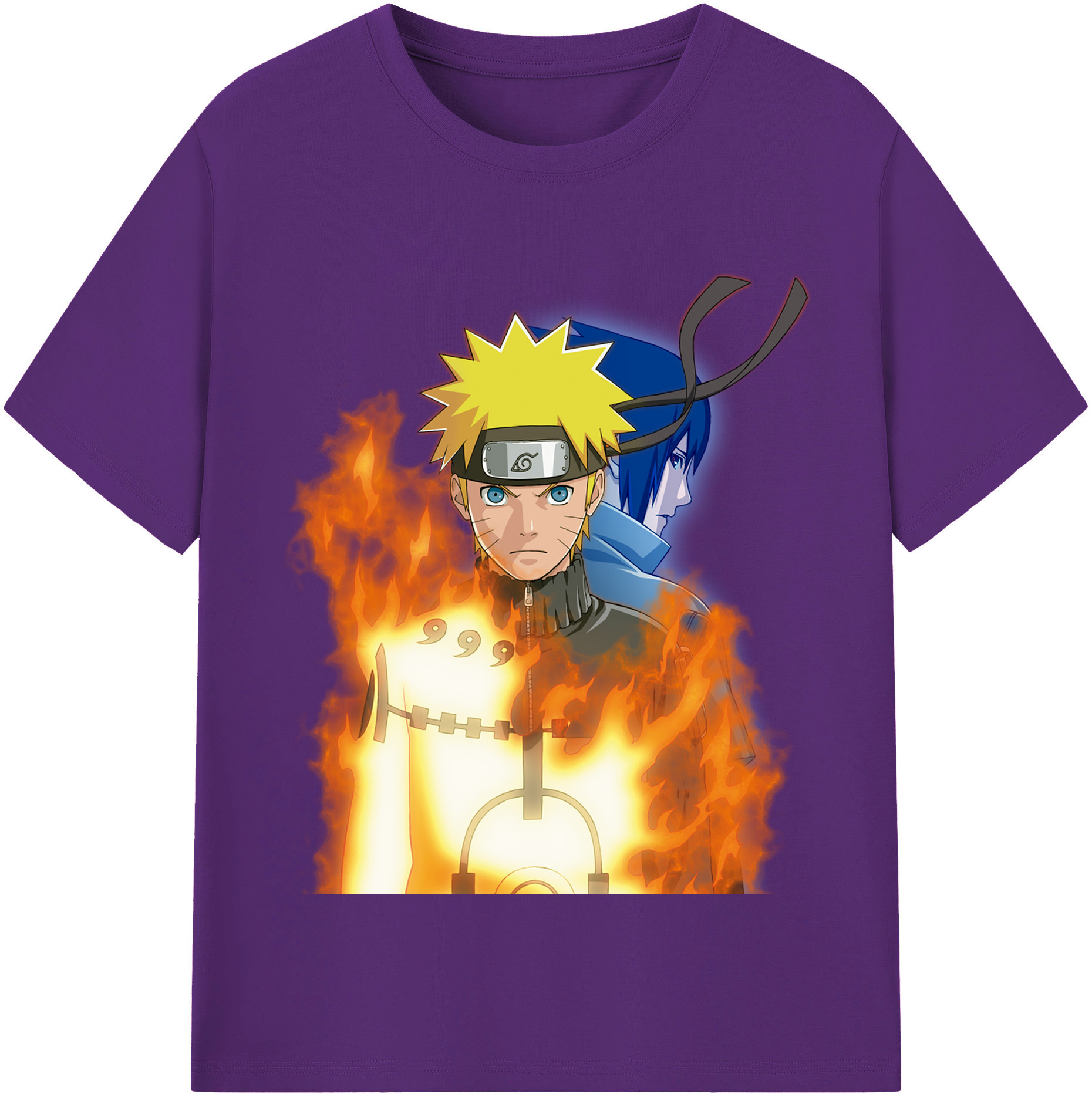 （画像用） NARUTO -ナルト- うずまき ナルト Uzumaki Naruto 綿100％半袖Tシャツ（フロントプリント）