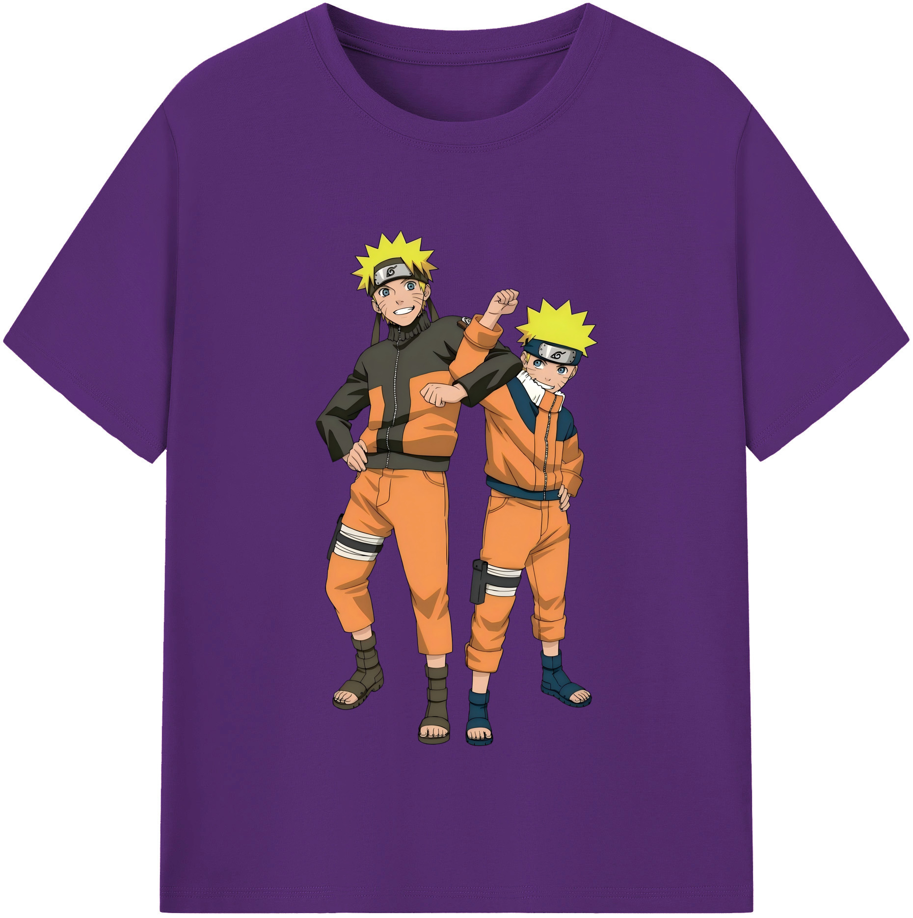 （画像用） NARUTO -ナルト- うずまき ナルト Uzumaki Naruto 綿100％半袖Tシャツ（フロントプリント）