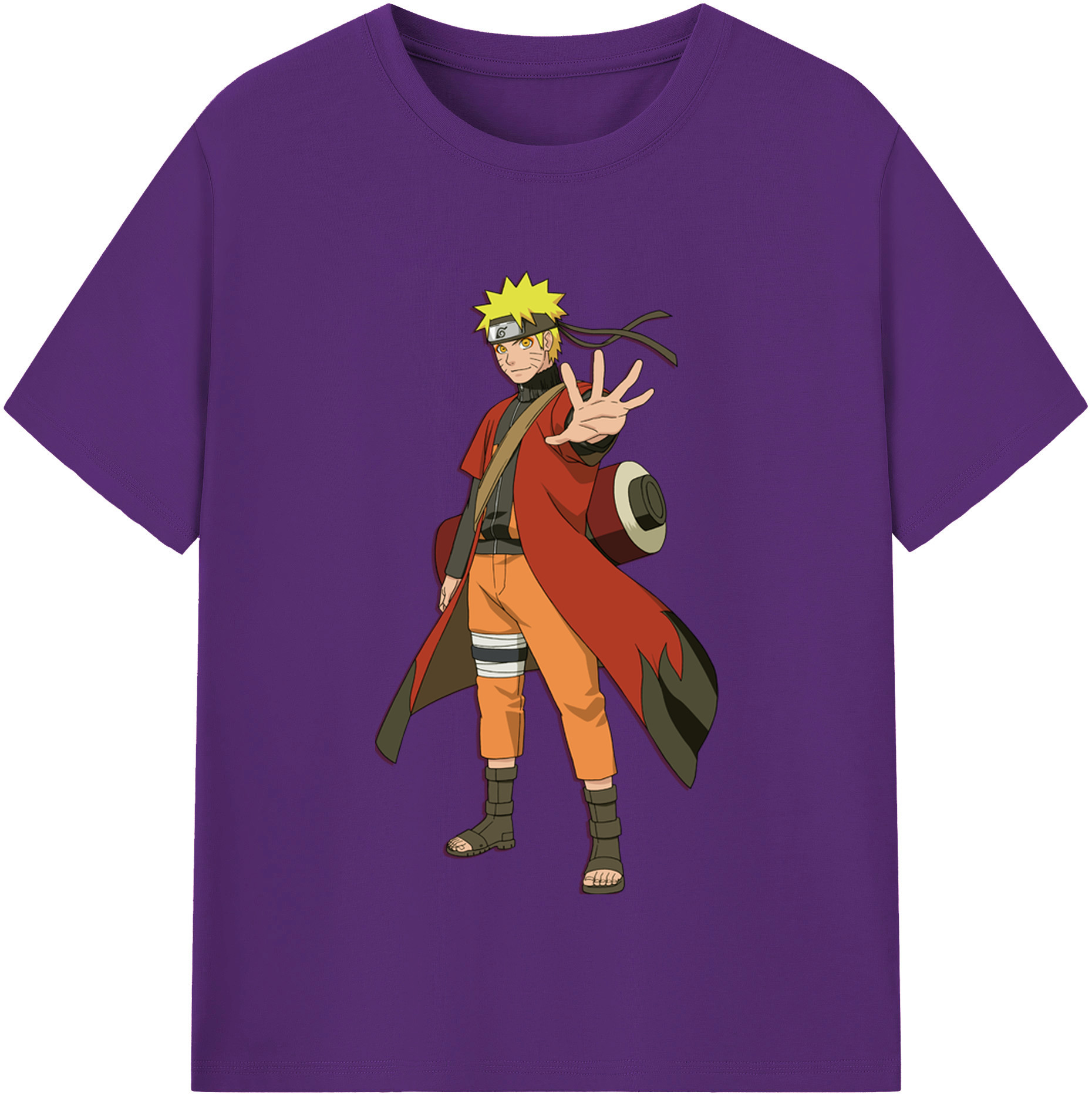 （画像用） NARUTO -ナルト- うずまき ナルト Uzumaki Naruto 綿100％半袖Tシャツ（フロントプリント）