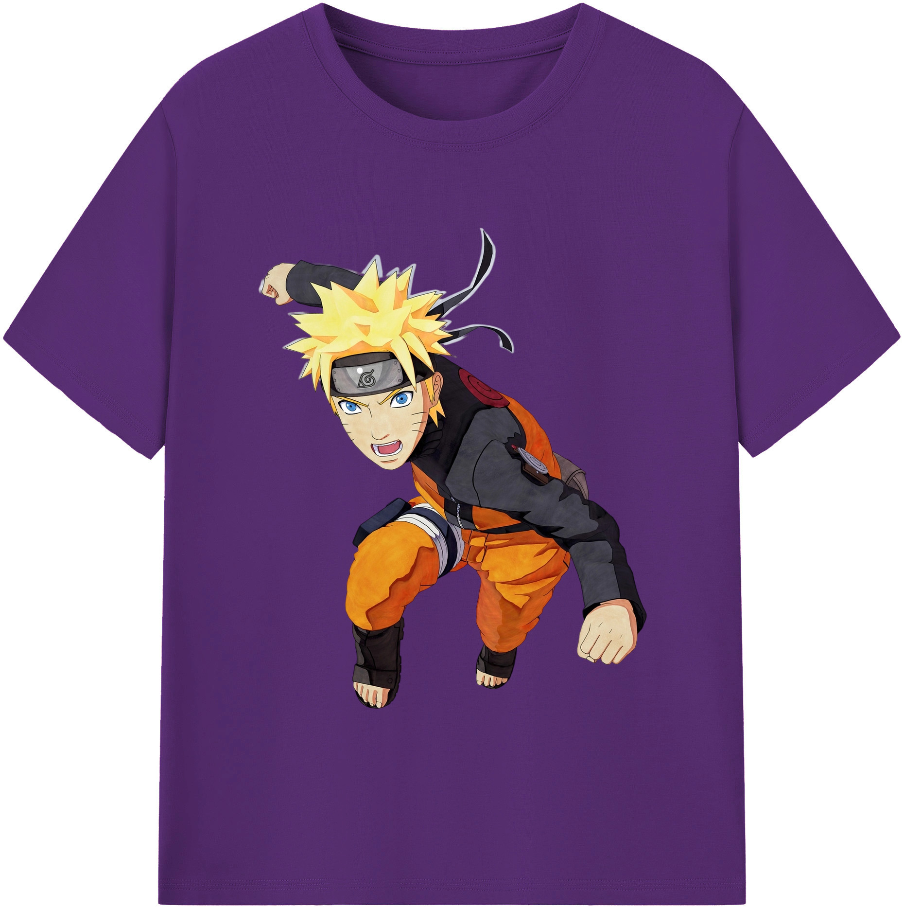 （画像用） NARUTO -ナルト- うずまき ナルト Uzumaki Naruto 綿100％半袖Tシャツ（フロントプリント）