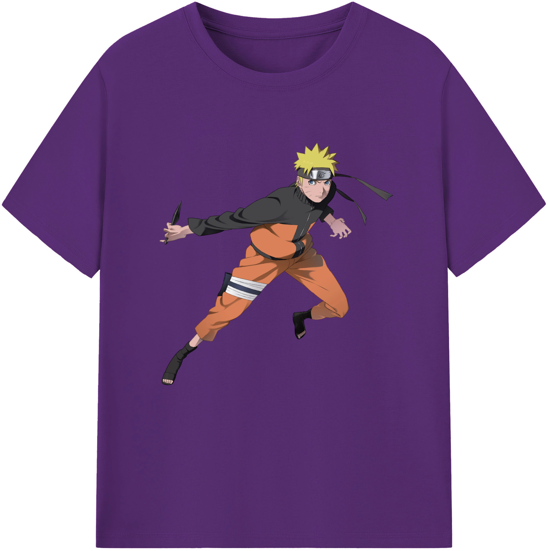 （画像用） NARUTO -ナルト- うずまき ナルト Uzumaki Naruto 綿100％半袖Tシャツ（フロントプリント）