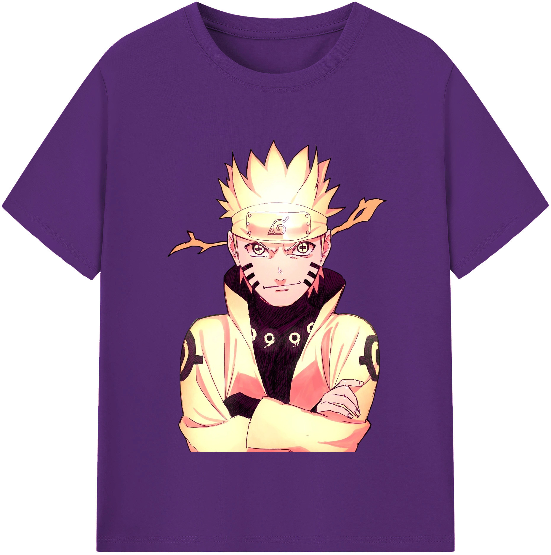 （画像用） NARUTO -ナルト- うずまき ナルト Uzumaki Naruto 綿100％半袖Tシャツ（フロントプリント）