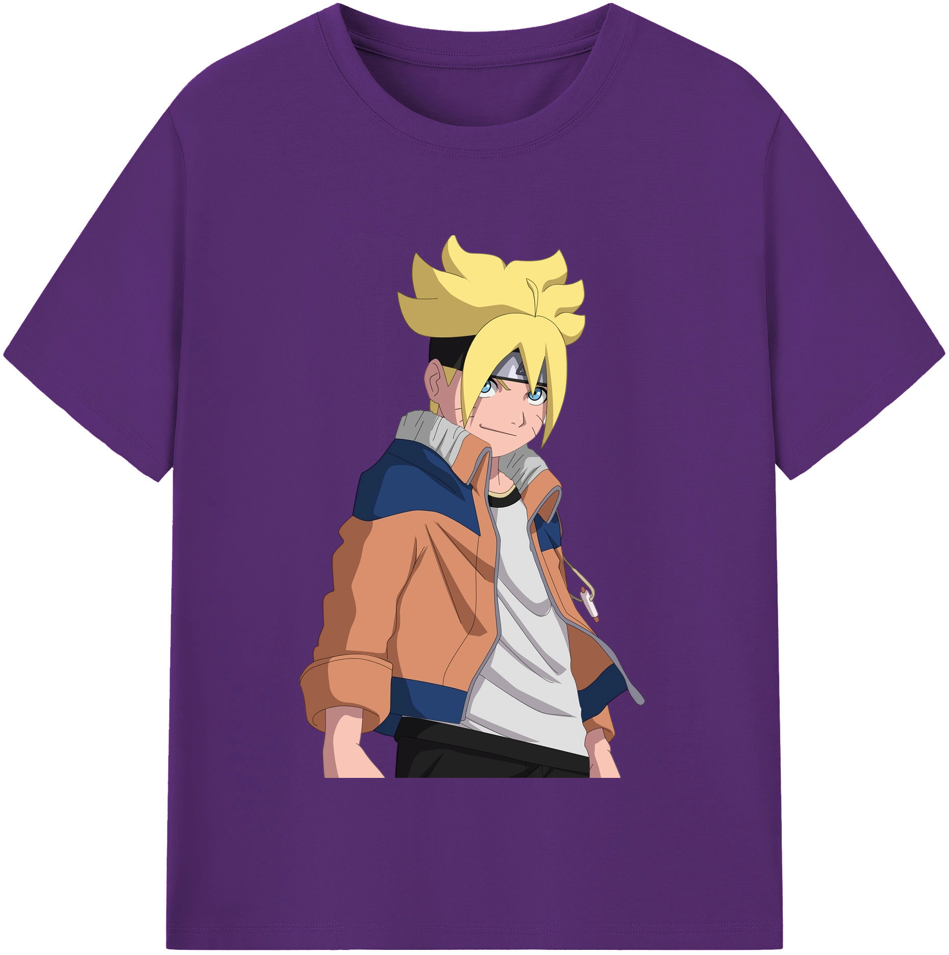 （画像用） NARUTO -ナルト- うずまき ナルト Uzumaki Naruto 綿100％半袖Tシャツ（フロントプリント）