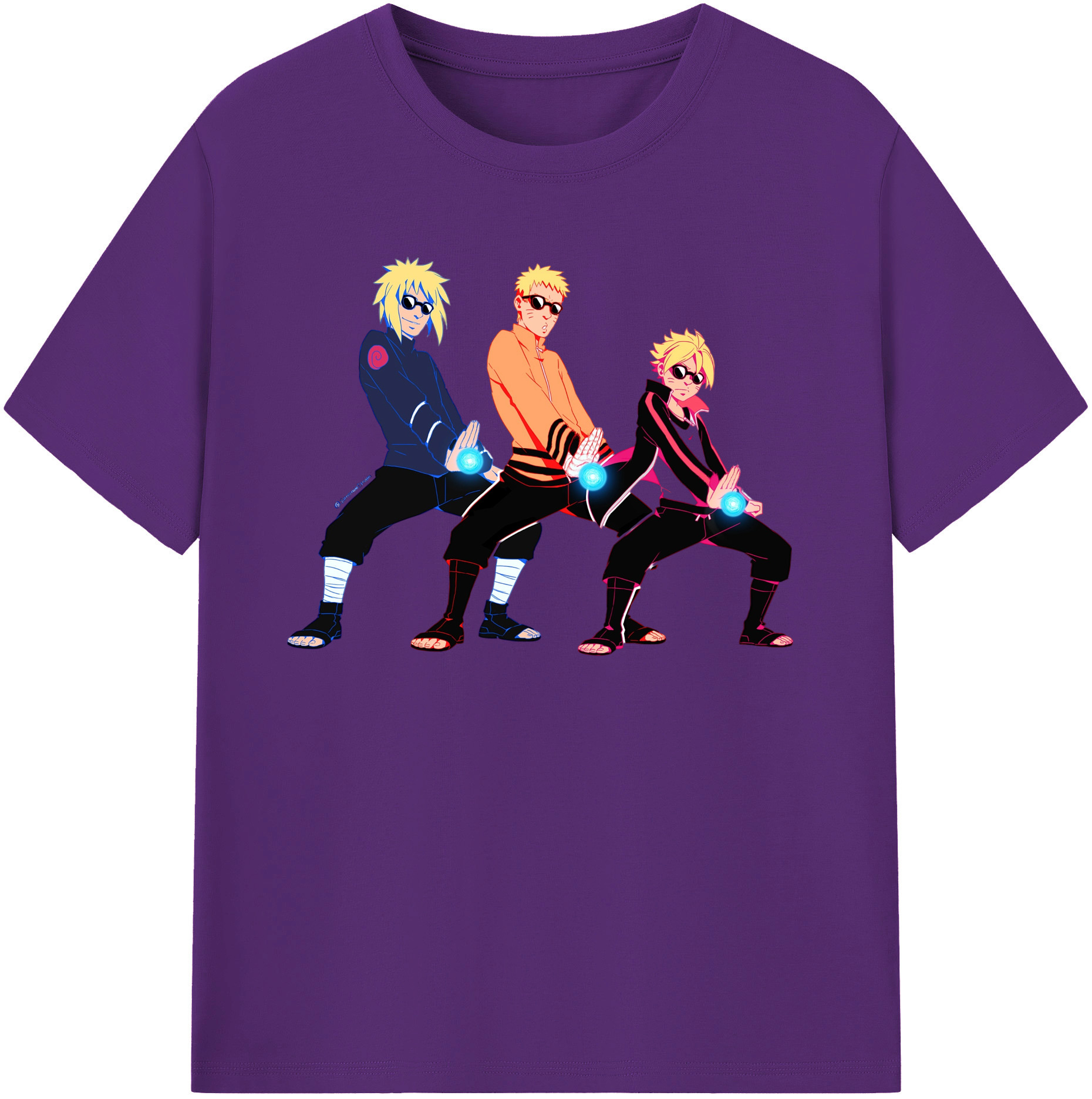 （画像用） NARUTO -ナルト- うずまき ナルト Uzumaki Naruto 綿100％半袖Tシャツ（フロントプリント）