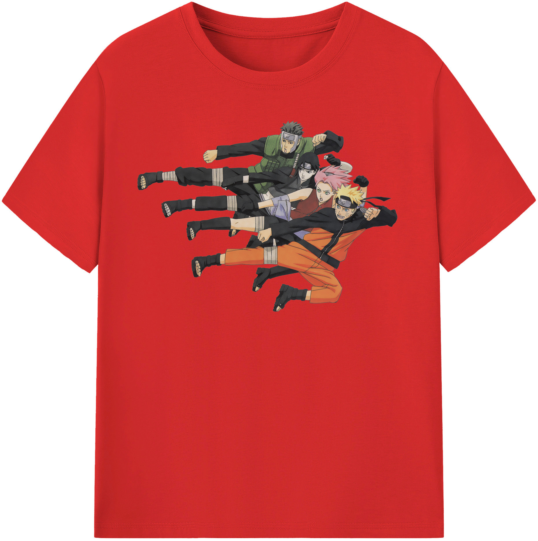 （画像用） NARUTO -ナルト- うずまき ナルト Uzumaki Naruto 綿100％半袖Tシャツ（フロントプリント）