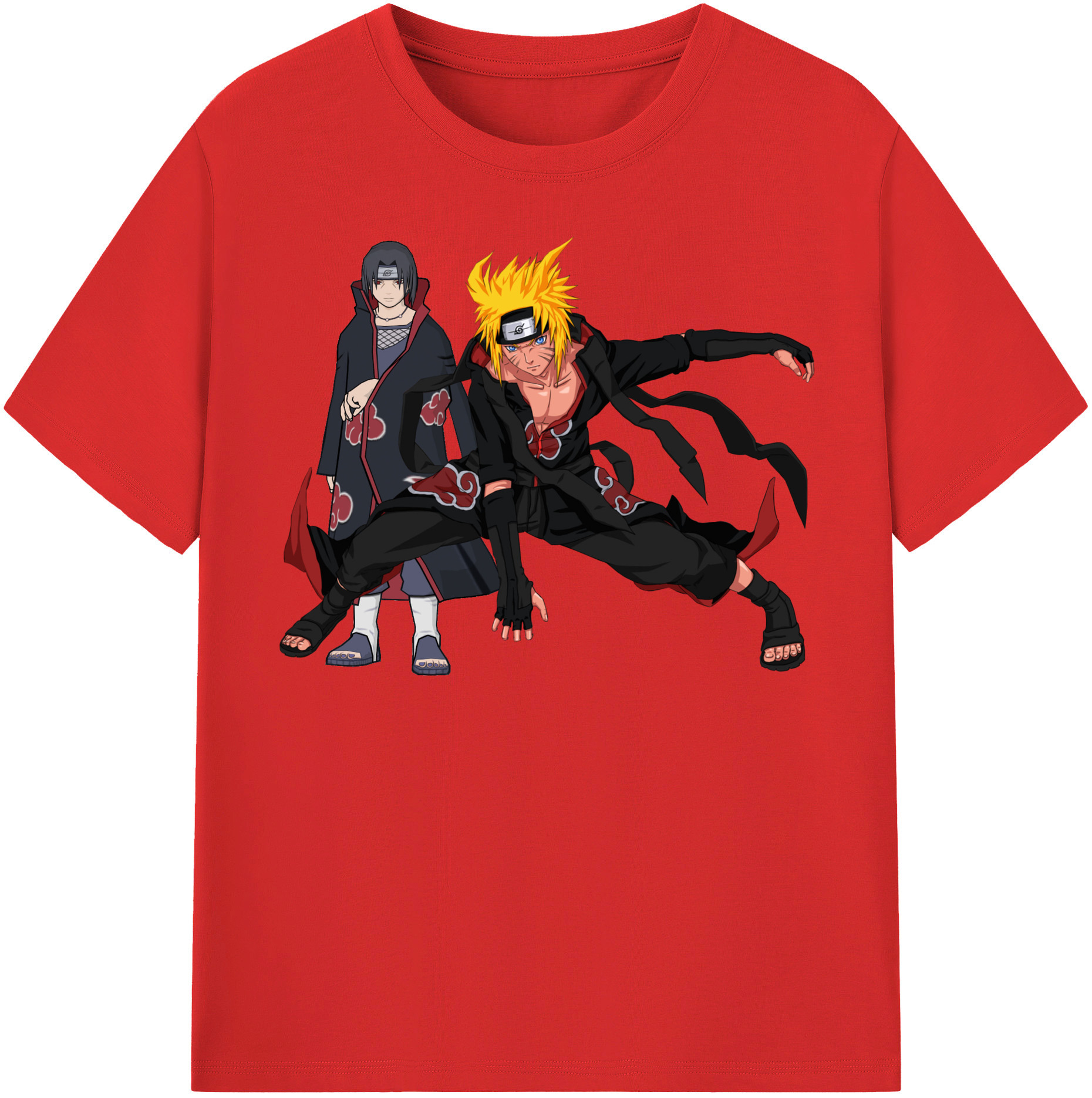 （画像用） NARUTO -ナルト- うずまき ナルト Uzumaki Naruto 綿100％半袖Tシャツ（フロントプリント）