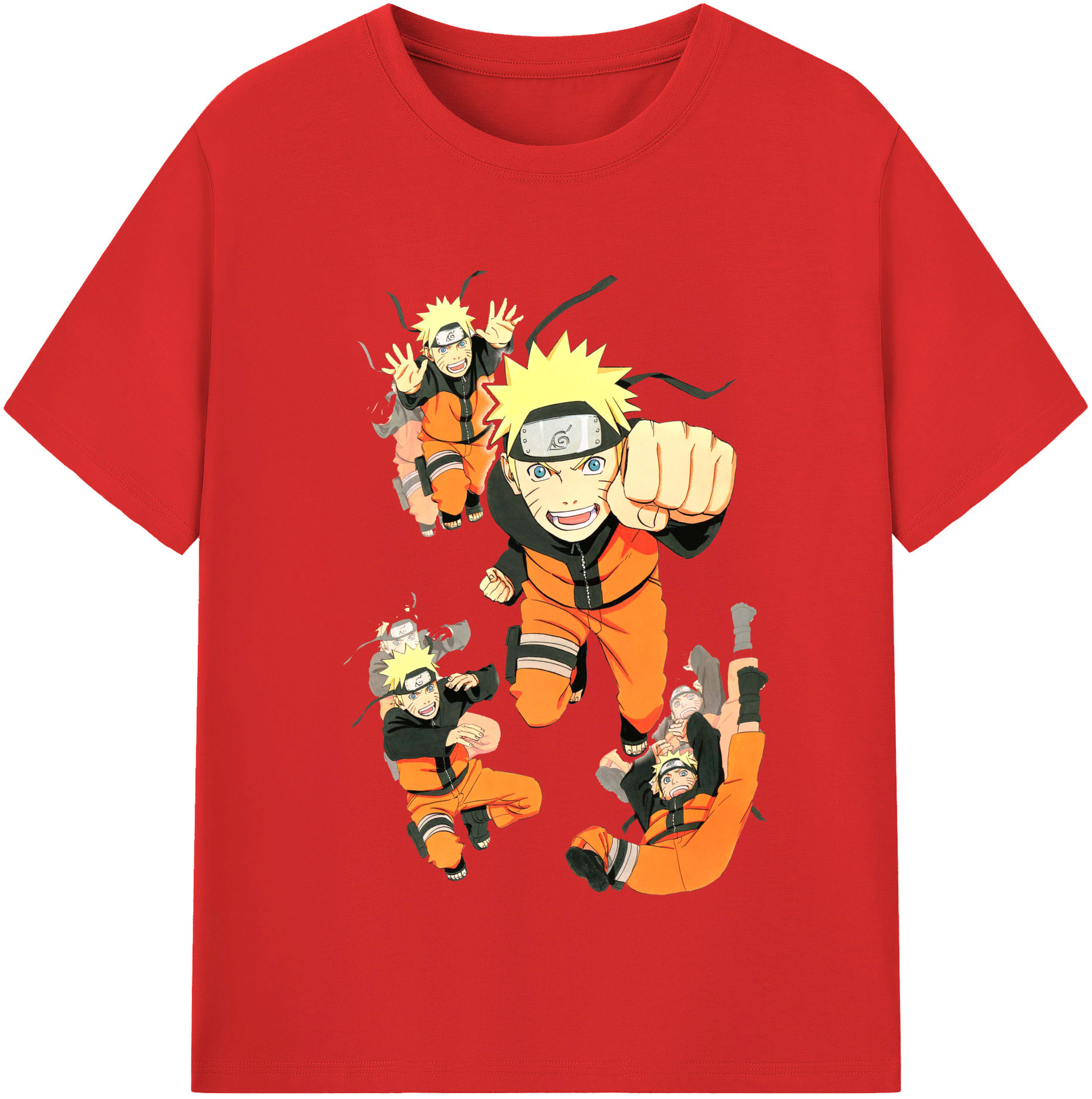 （画像用） NARUTO -ナルト- うずまき ナルト Uzumaki Naruto 綿100％半袖Tシャツ（フロントプリント）