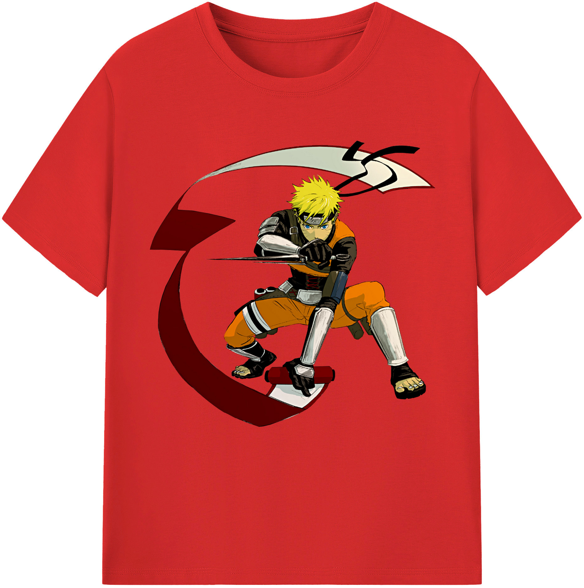 （画像用） NARUTO -ナルト- うずまき ナルト Uzumaki Naruto 綿100％半袖Tシャツ（フロントプリント）