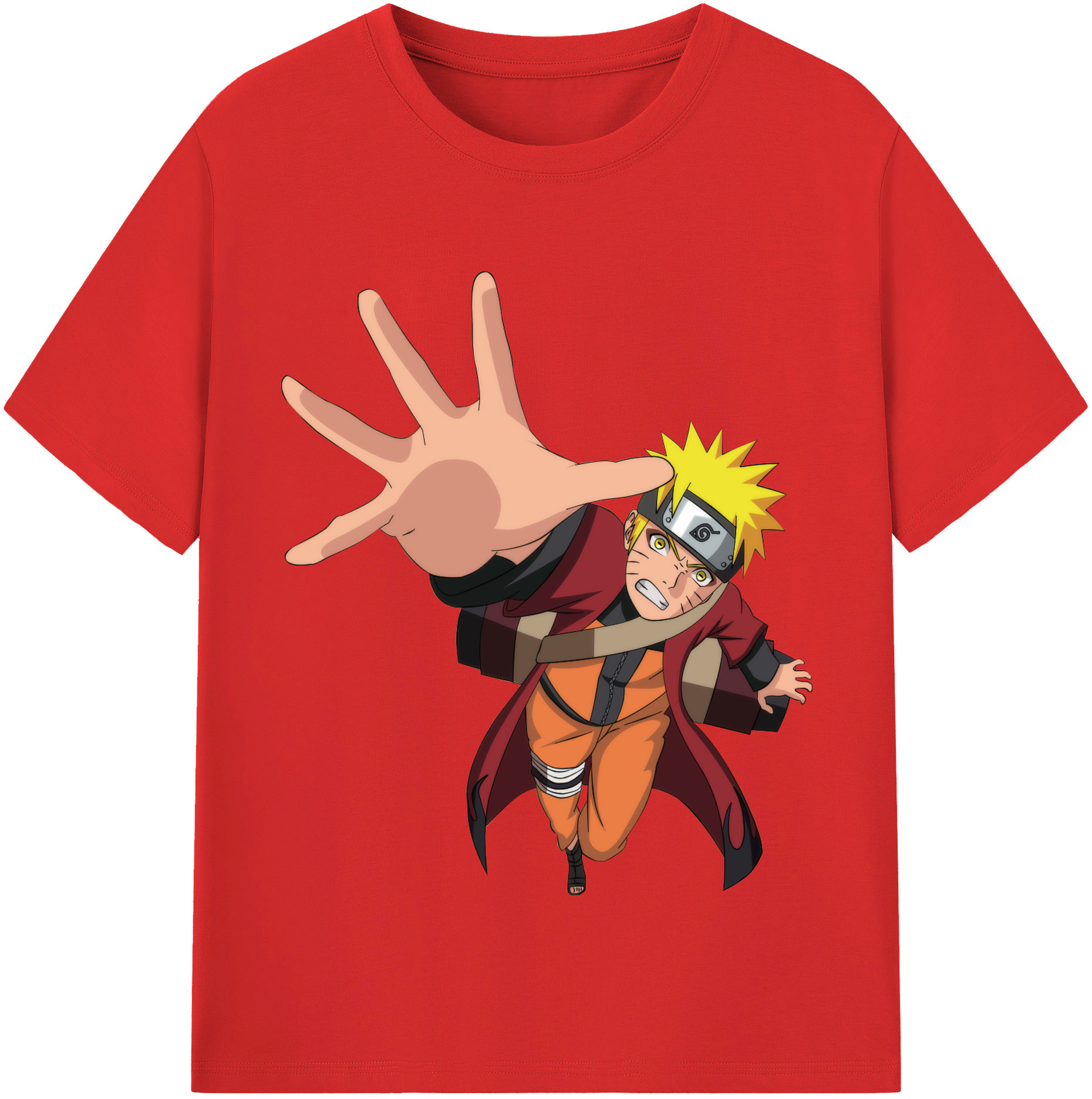 （画像用） NARUTO -ナルト- うずまき ナルト Uzumaki Naruto 綿100％半袖Tシャツ（フロントプリント）
