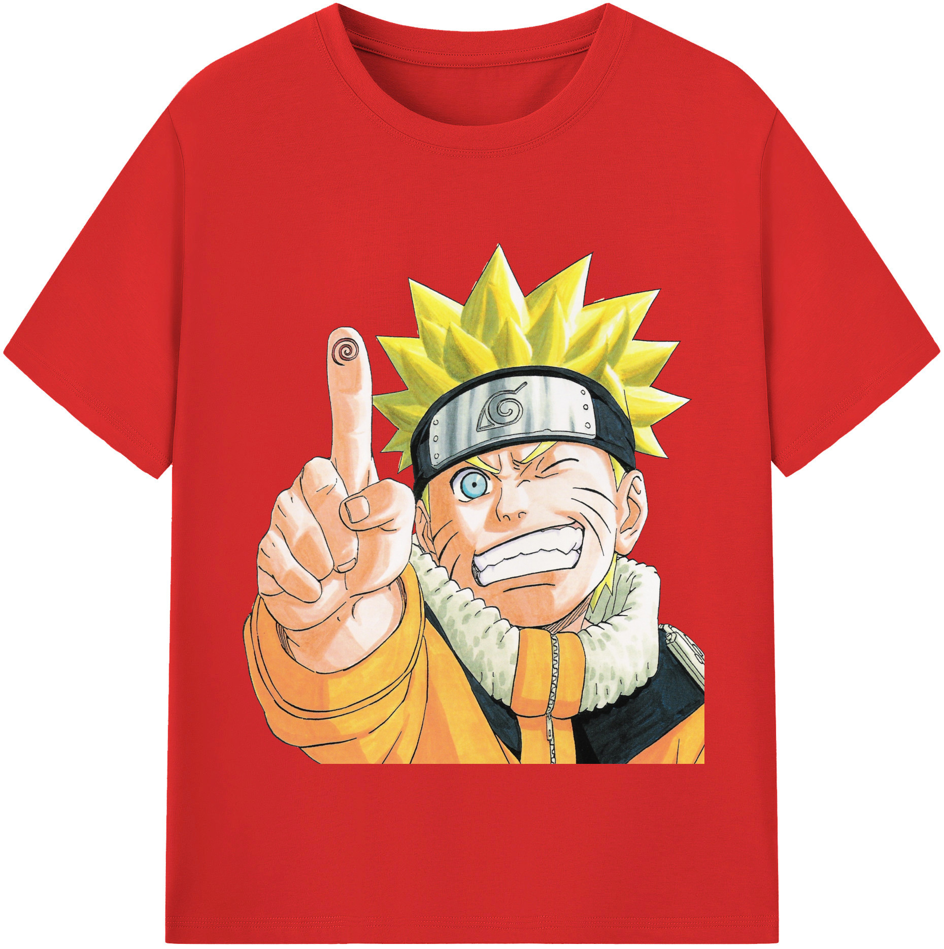 （画像用） NARUTO -ナルト- うずまき ナルト Uzumaki Naruto 綿100％半袖Tシャツ（フロントプリント）