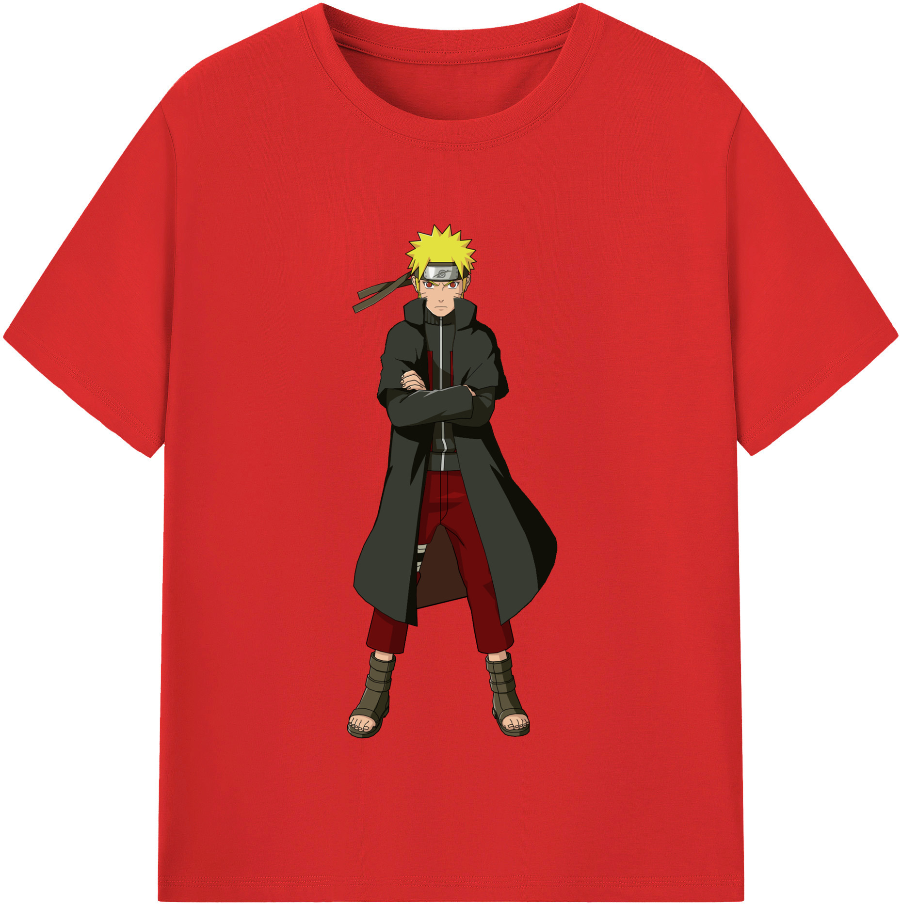（画像用） NARUTO -ナルト- うずまき ナルト Uzumaki Naruto 綿100％半袖Tシャツ（フロントプリント）