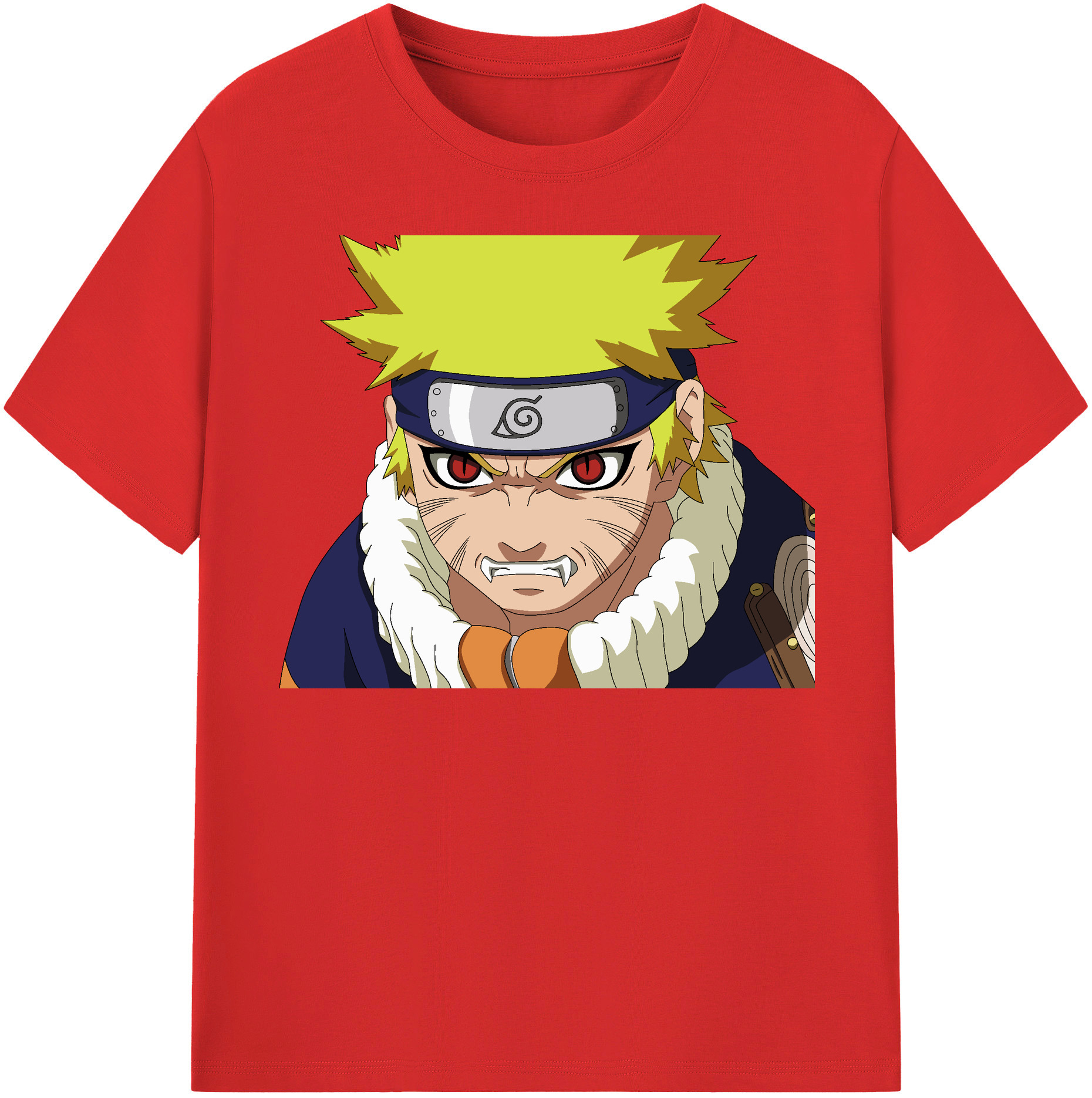 （画像用） NARUTO -ナルト- うずまき ナルト Uzumaki Naruto 綿100％半袖Tシャツ（フロントプリント）