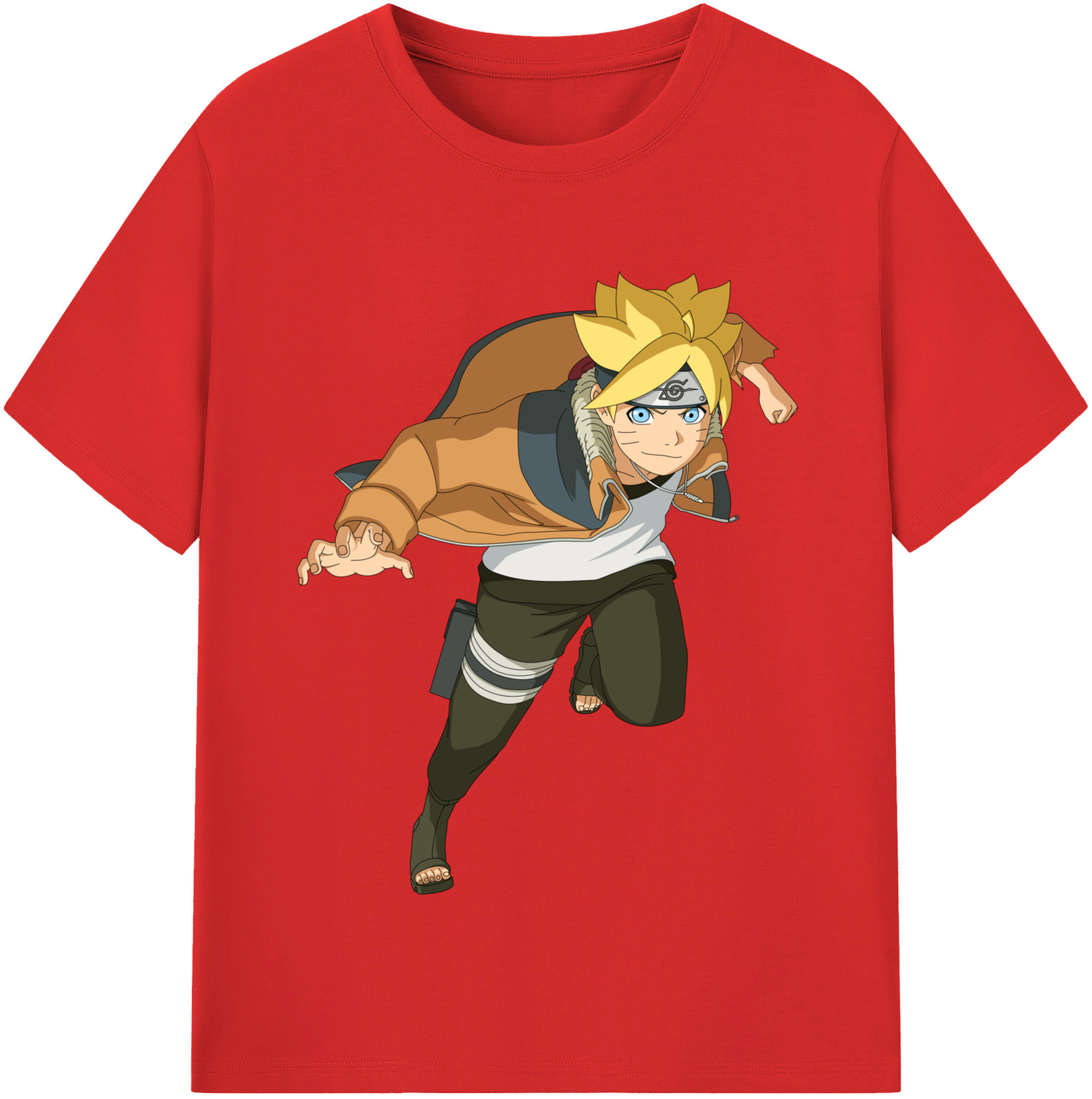 （画像用） NARUTO -ナルト- うずまき ナルト Uzumaki Naruto 綿100％半袖Tシャツ（フロントプリント）