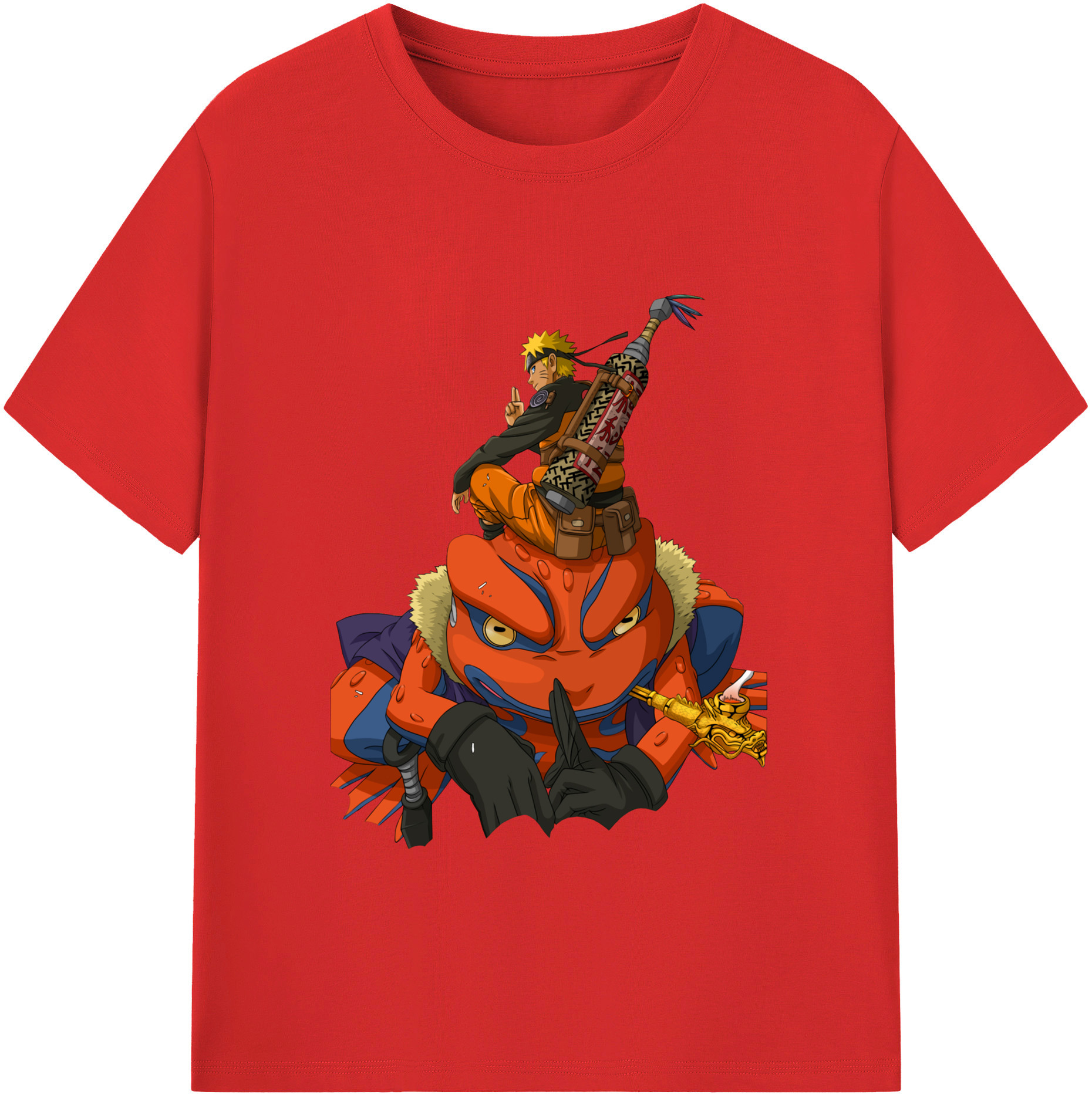 （画像用） NARUTO -ナルト- うずまき ナルト Uzumaki Naruto 綿100％半袖Tシャツ（フロントプリント）