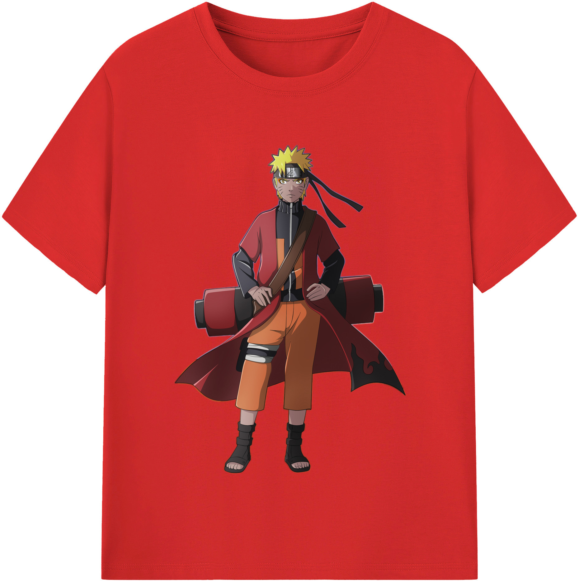 （画像用） NARUTO -ナルト- うずまき ナルト Uzumaki Naruto 綿100％半袖Tシャツ（フロントプリント）
