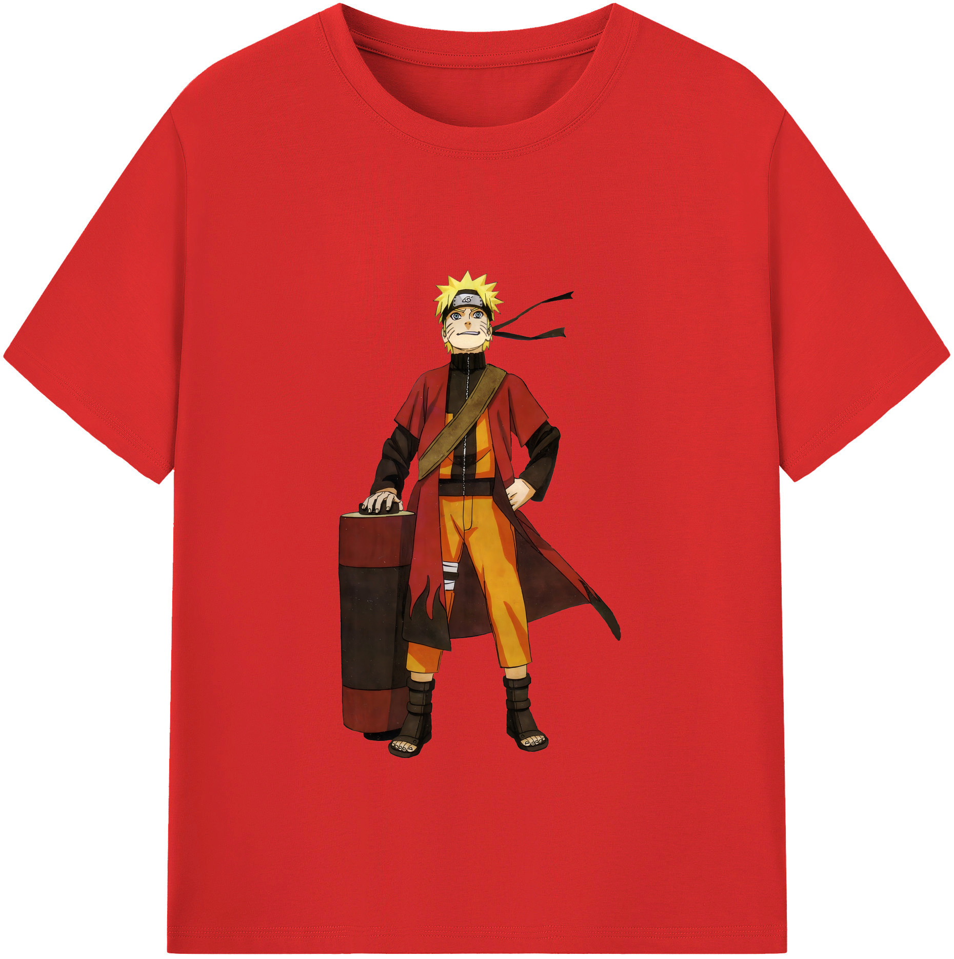 （画像用） NARUTO -ナルト- うずまき ナルト Uzumaki Naruto 綿100％半袖Tシャツ（フロントプリント）