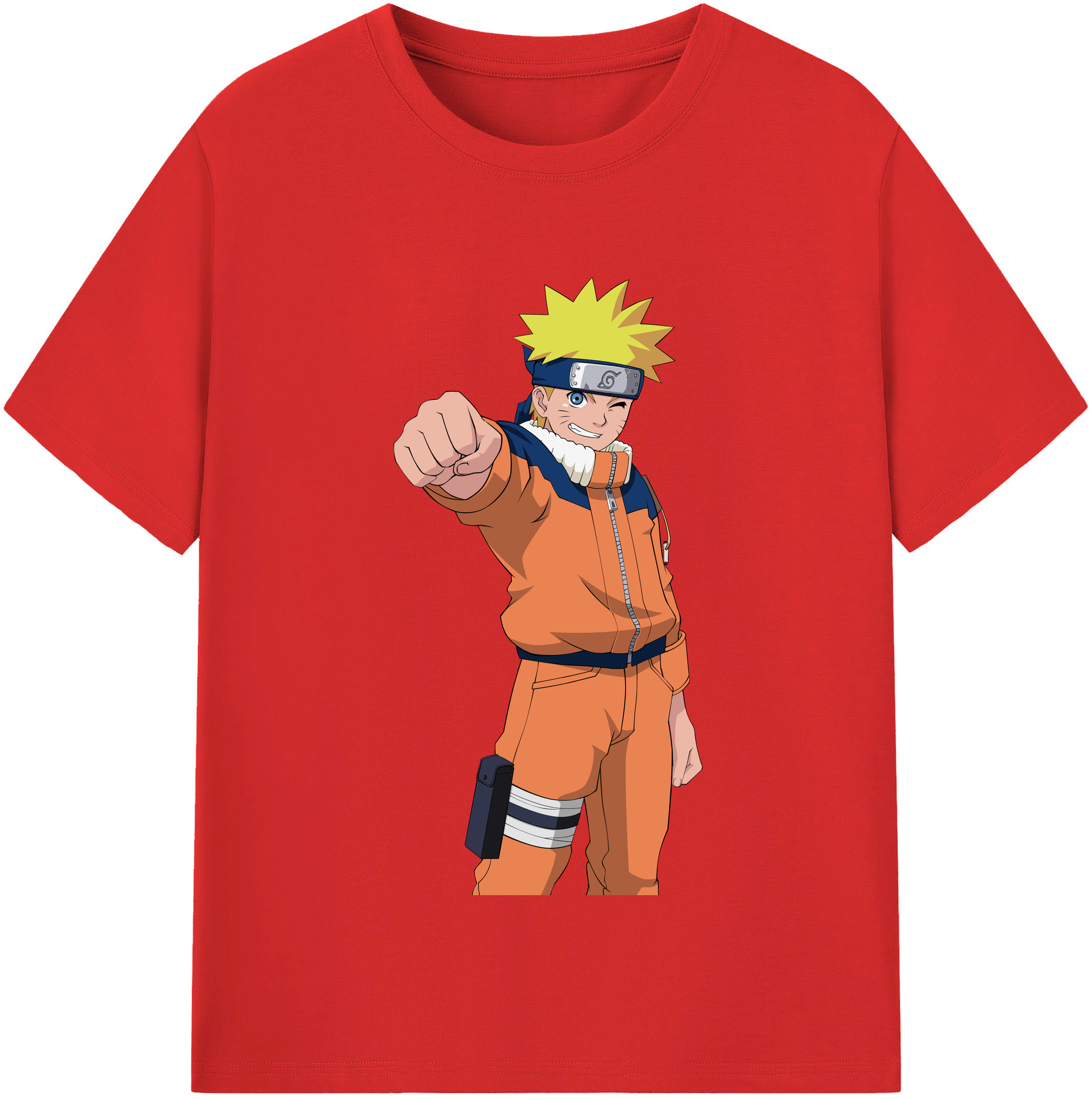 （画像用） NARUTO -ナルト- うずまき ナルト Uzumaki Naruto 綿100％半袖Tシャツ（フロントプリント）