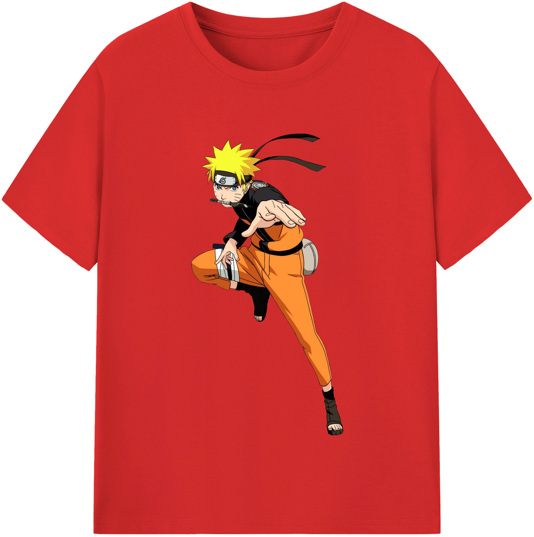 （画像用） NARUTO -ナルト- うずまき ナルト Uzumaki Naruto 綿100％半袖Tシャツ（フロントプリント）