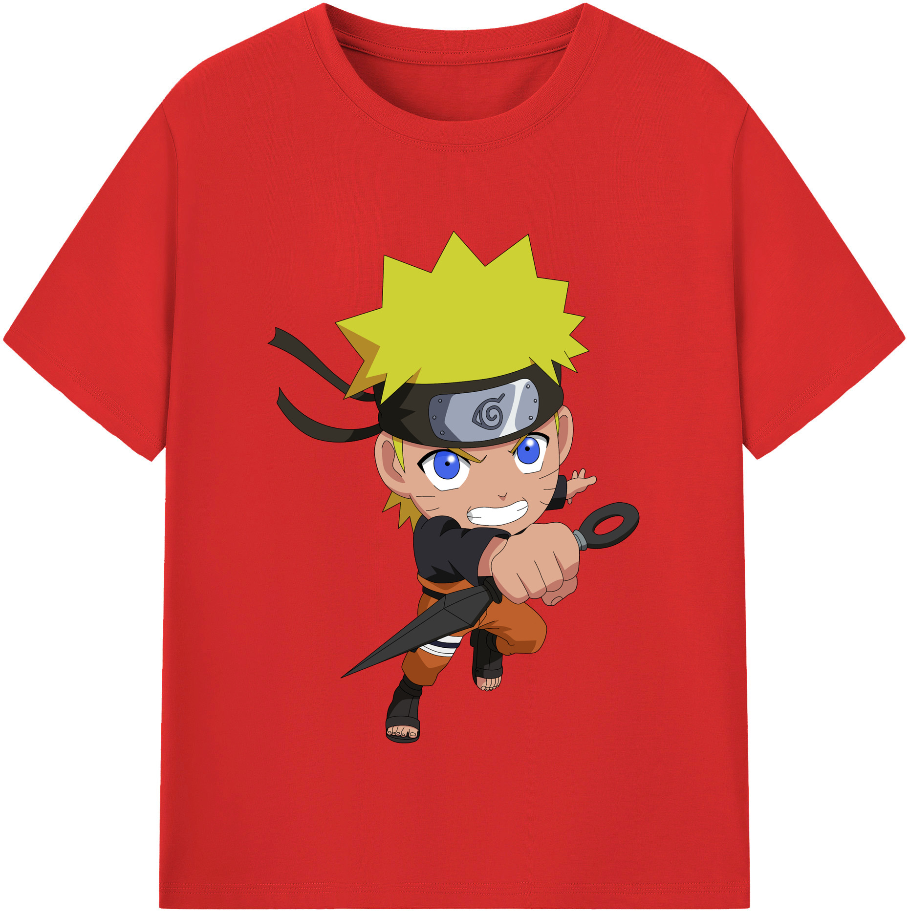 （画像用） NARUTO -ナルト- うずまき ナルト Uzumaki Naruto 綿100％半袖Tシャツ（フロントプリント）