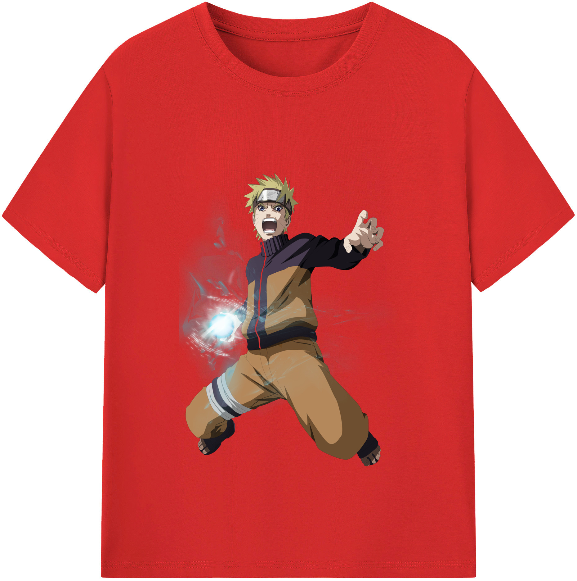 （画像用） NARUTO -ナルト- うずまき ナルト Uzumaki Naruto 綿100％半袖Tシャツ（フロントプリント）
