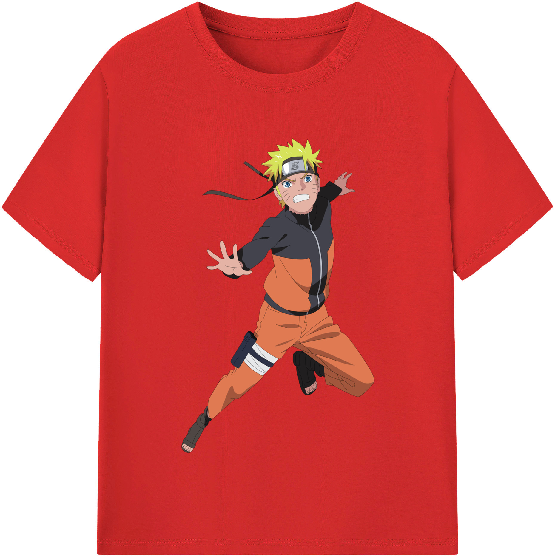 （画像用） NARUTO -ナルト- うずまき ナルト Uzumaki Naruto 綿100％半袖Tシャツ（フロントプリント）