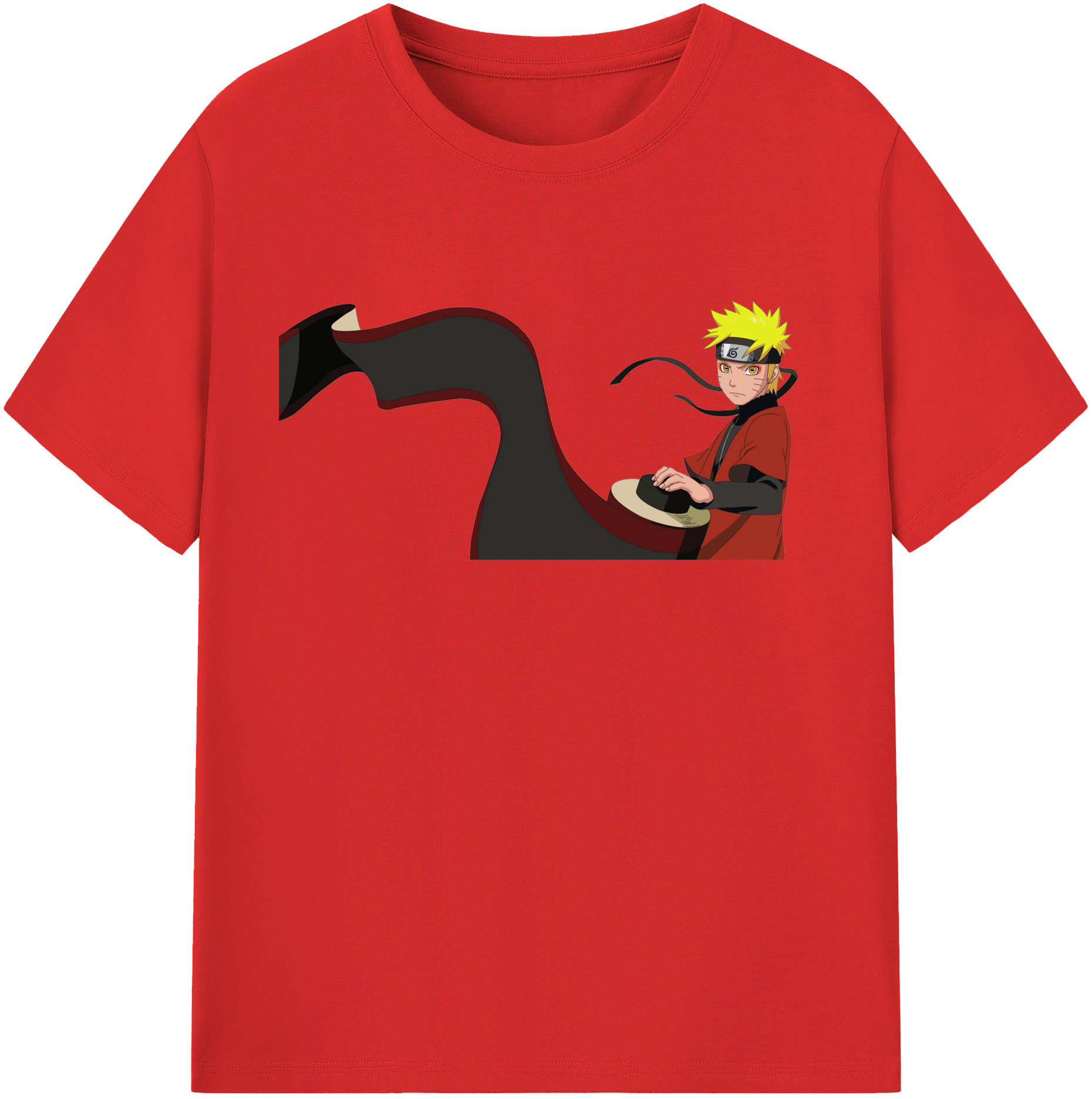 （画像用） NARUTO -ナルト- うずまき ナルト Uzumaki Naruto 綿100％半袖Tシャツ（フロントプリント）