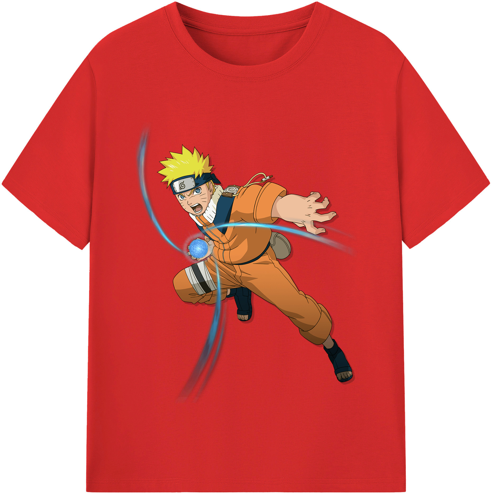 （画像用） NARUTO -ナルト- うずまき ナルト Uzumaki Naruto 綿100％半袖Tシャツ（フロントプリント）