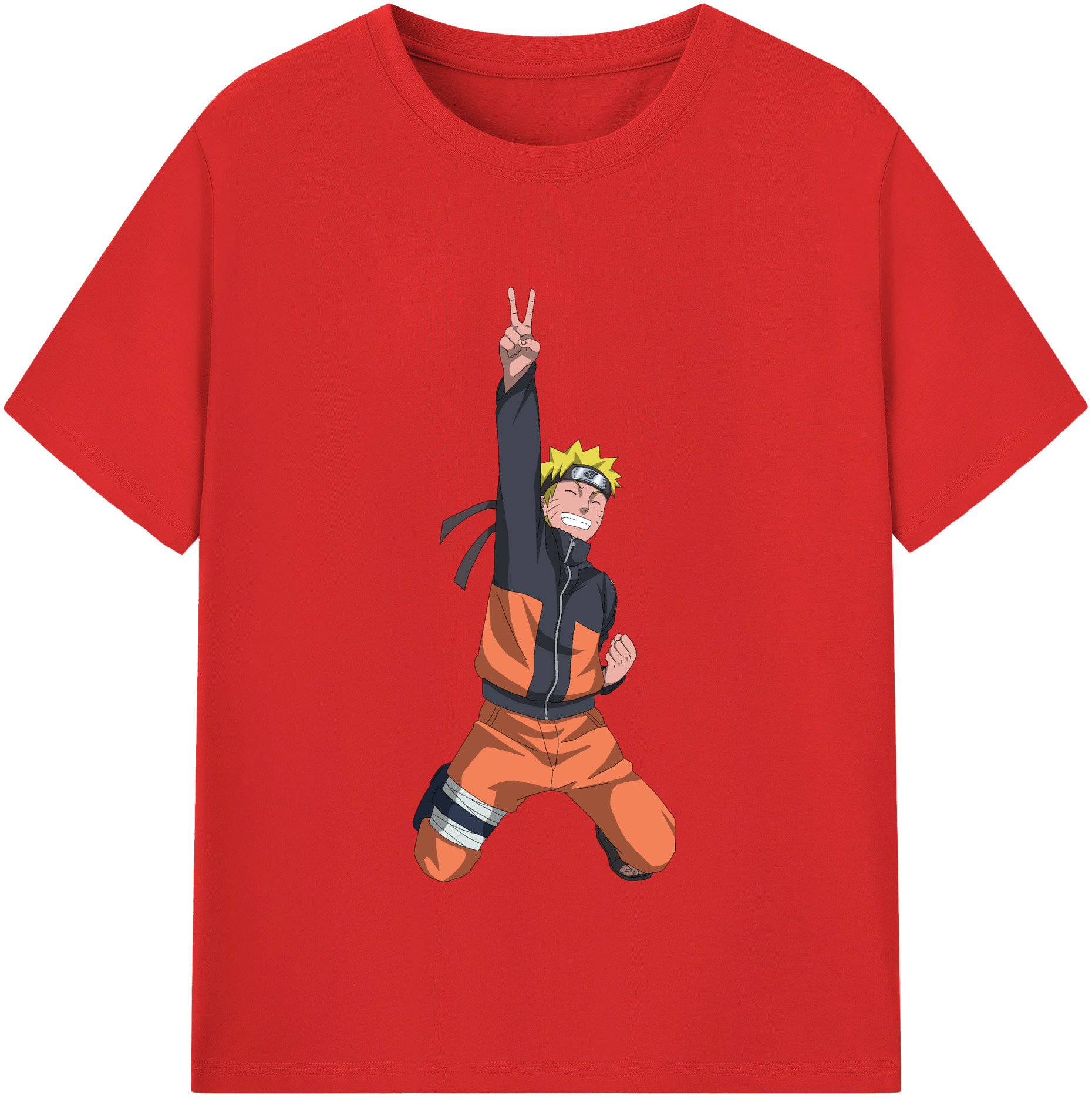 （画像用） NARUTO -ナルト- うずまき ナルト Uzumaki Naruto 綿100％半袖Tシャツ（フロントプリント）