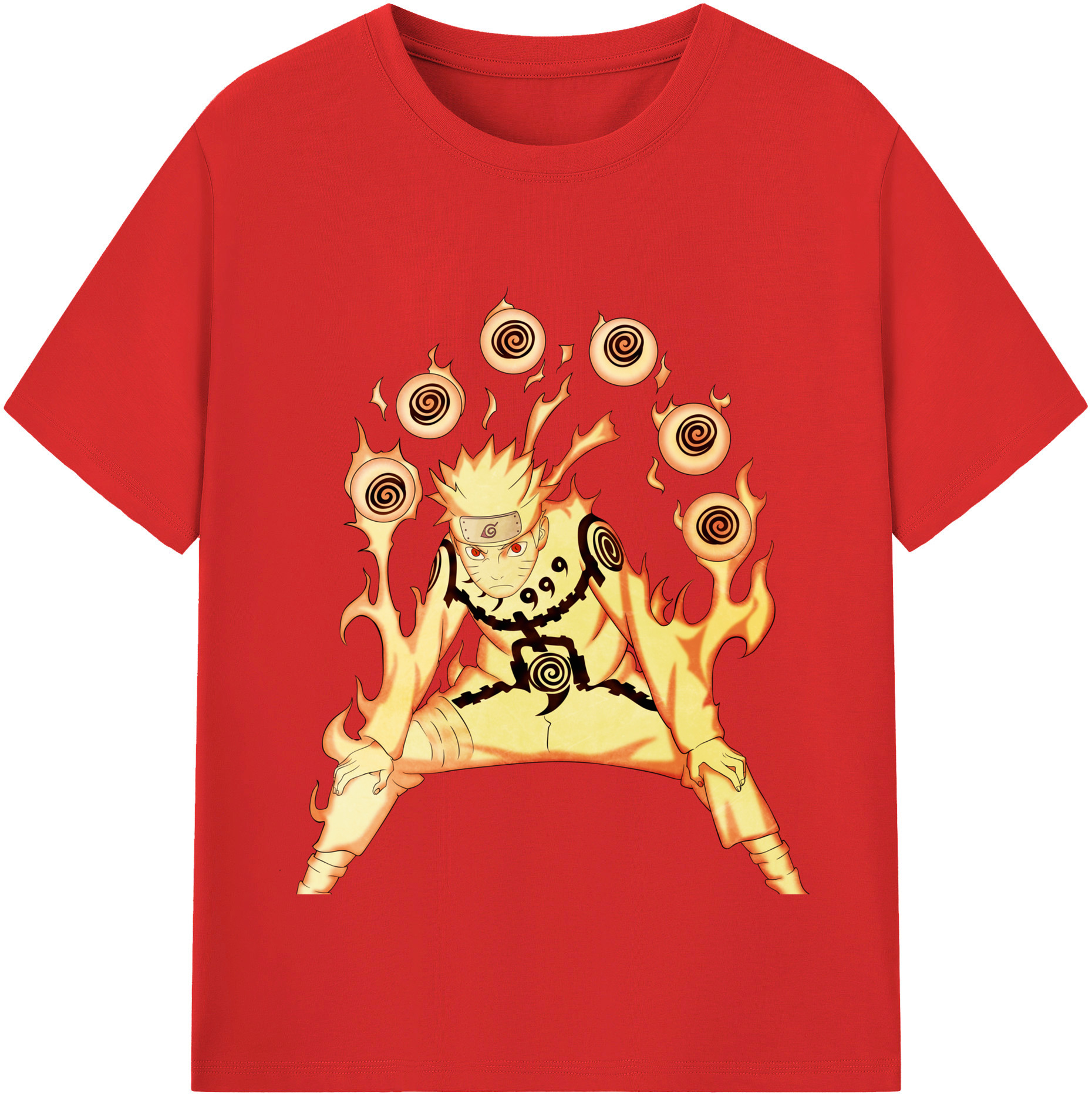 （画像用） NARUTO -ナルト- うずまき ナルト Uzumaki Naruto 綿100％半袖Tシャツ（フロントプリント）