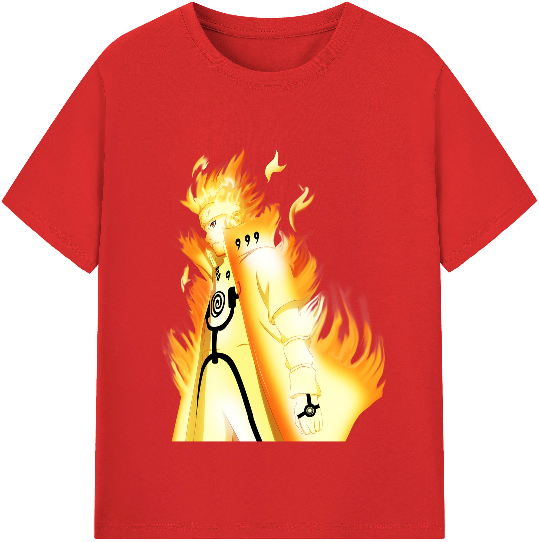（画像用） NARUTO -ナルト- うずまき ナルト Uzumaki Naruto 綿100％半袖Tシャツ（フロントプリント）