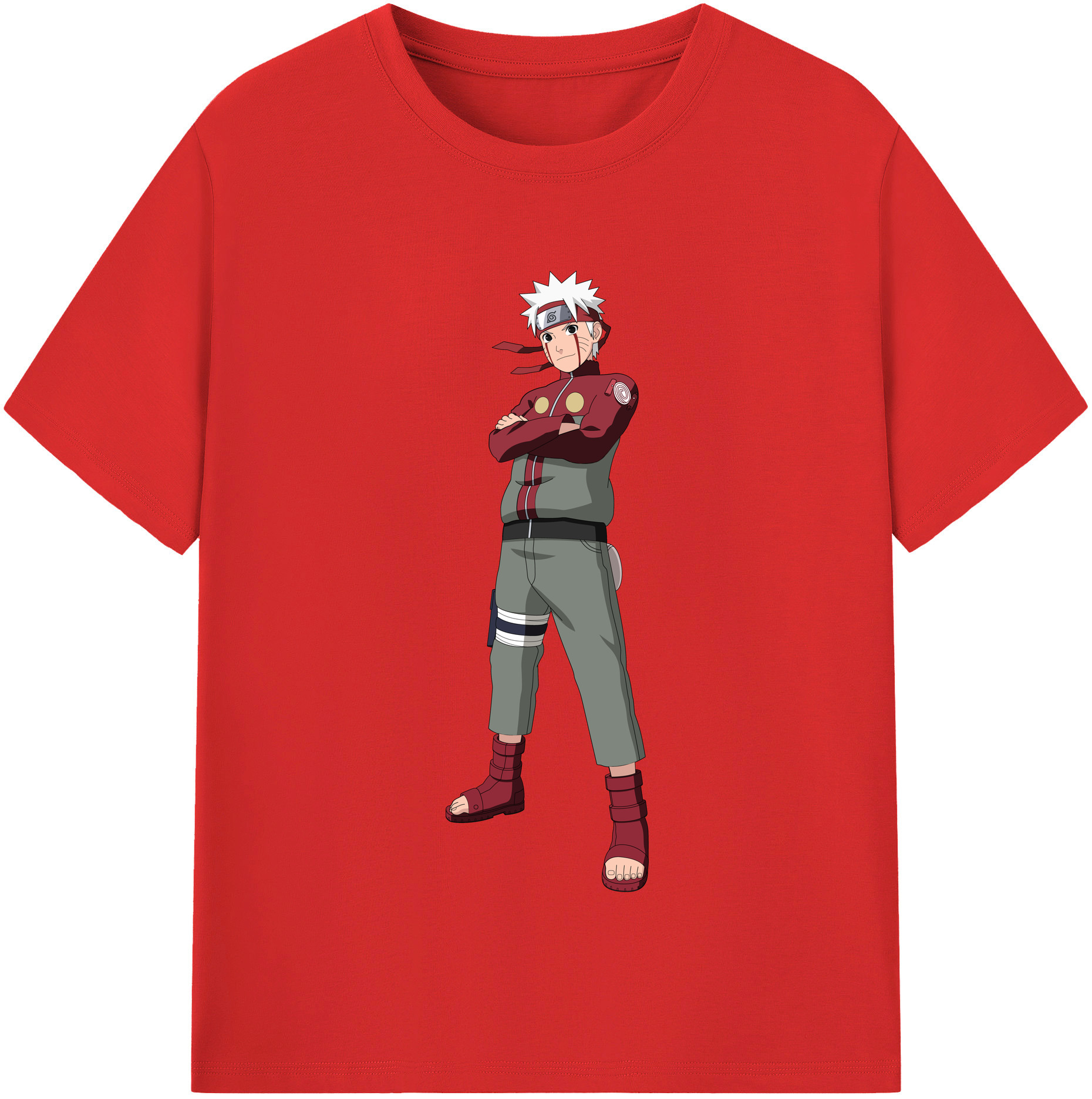 （画像用） NARUTO -ナルト- うずまき ナルト Uzumaki Naruto 綿100％半袖Tシャツ（フロントプリント）