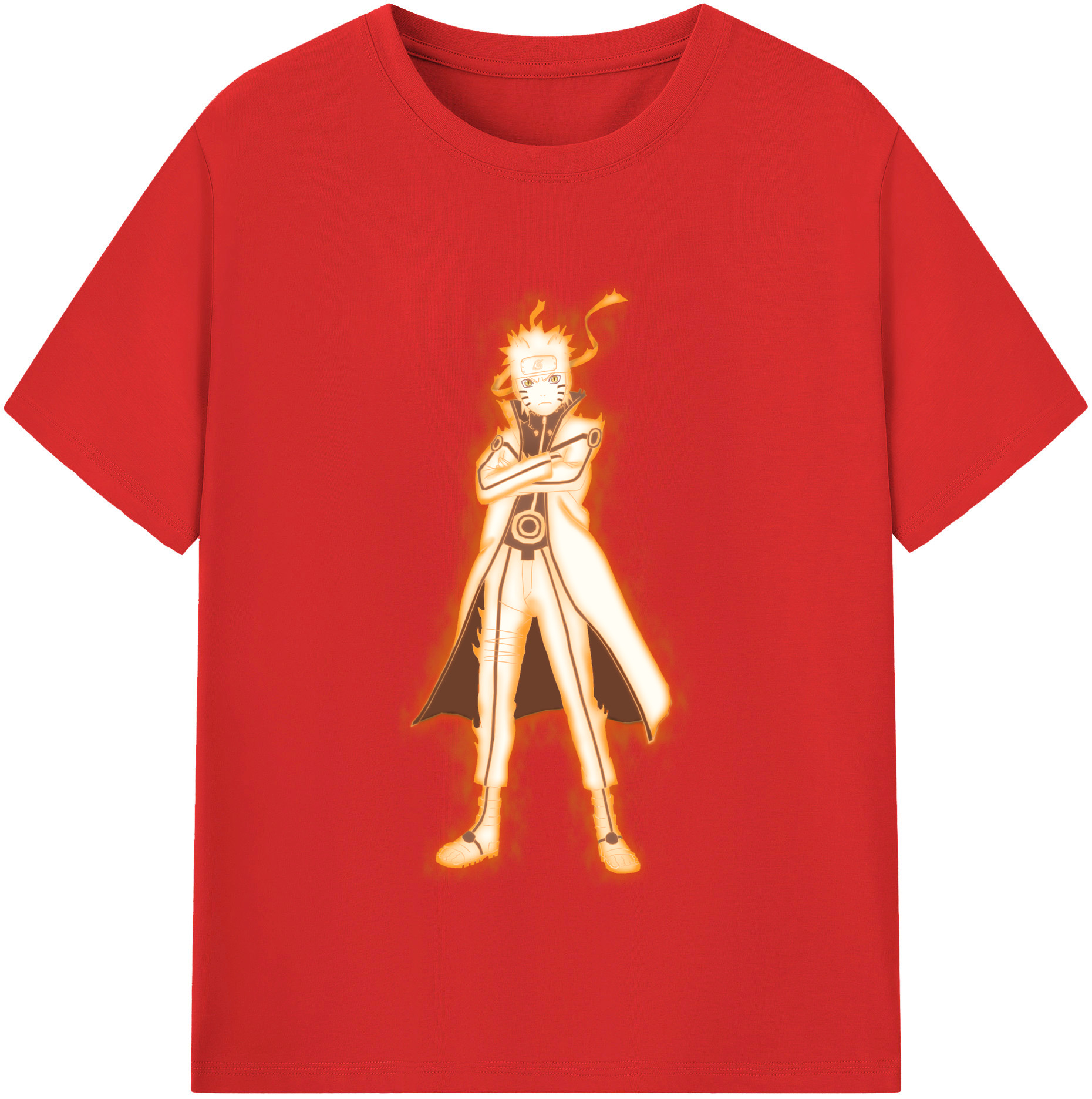 （画像用） NARUTO -ナルト- うずまき ナルト Uzumaki Naruto 綿100％半袖Tシャツ（フロントプリント）