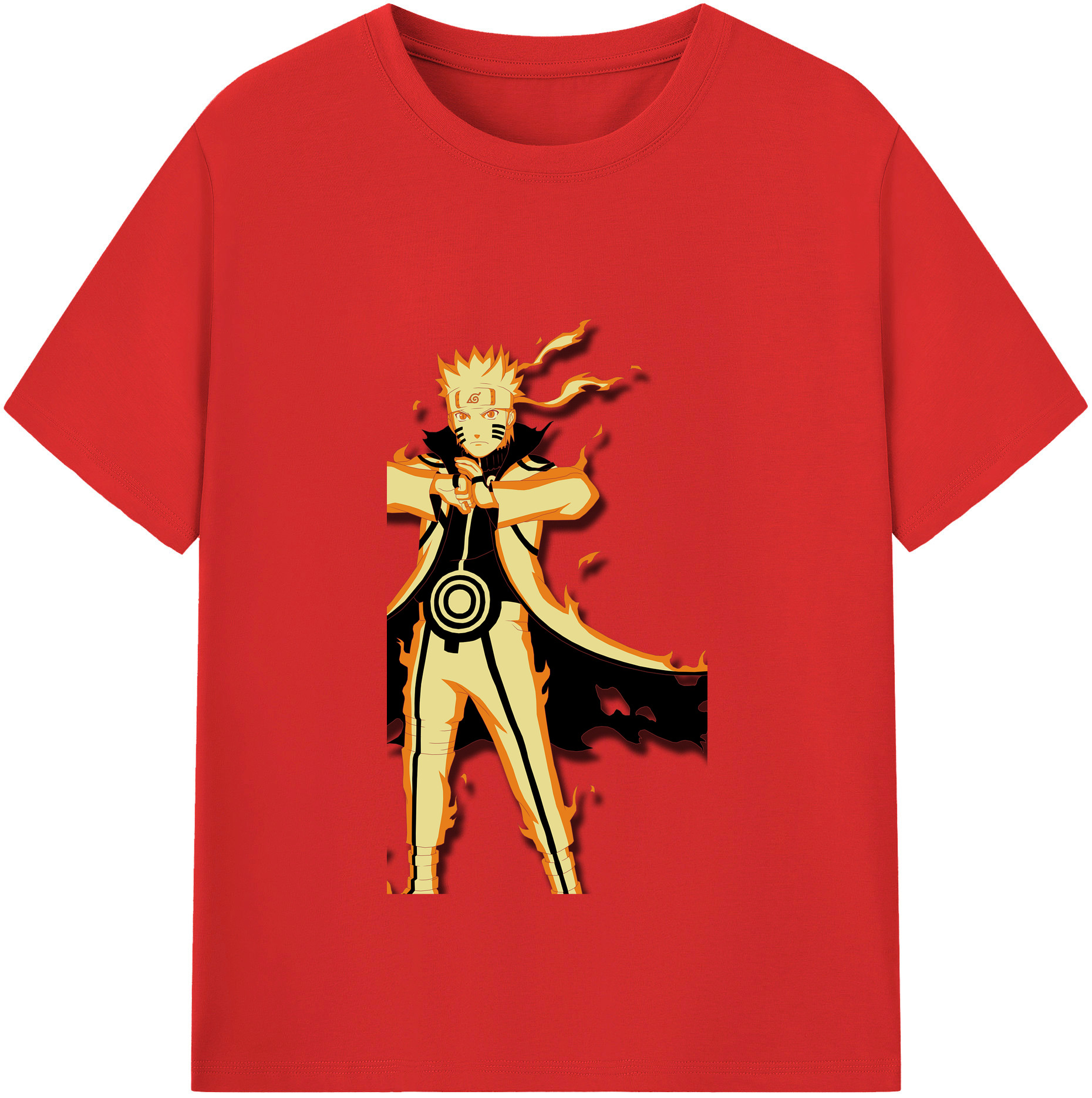 （画像用） NARUTO -ナルト- うずまき ナルト Uzumaki Naruto 綿100％半袖Tシャツ（フロントプリント）