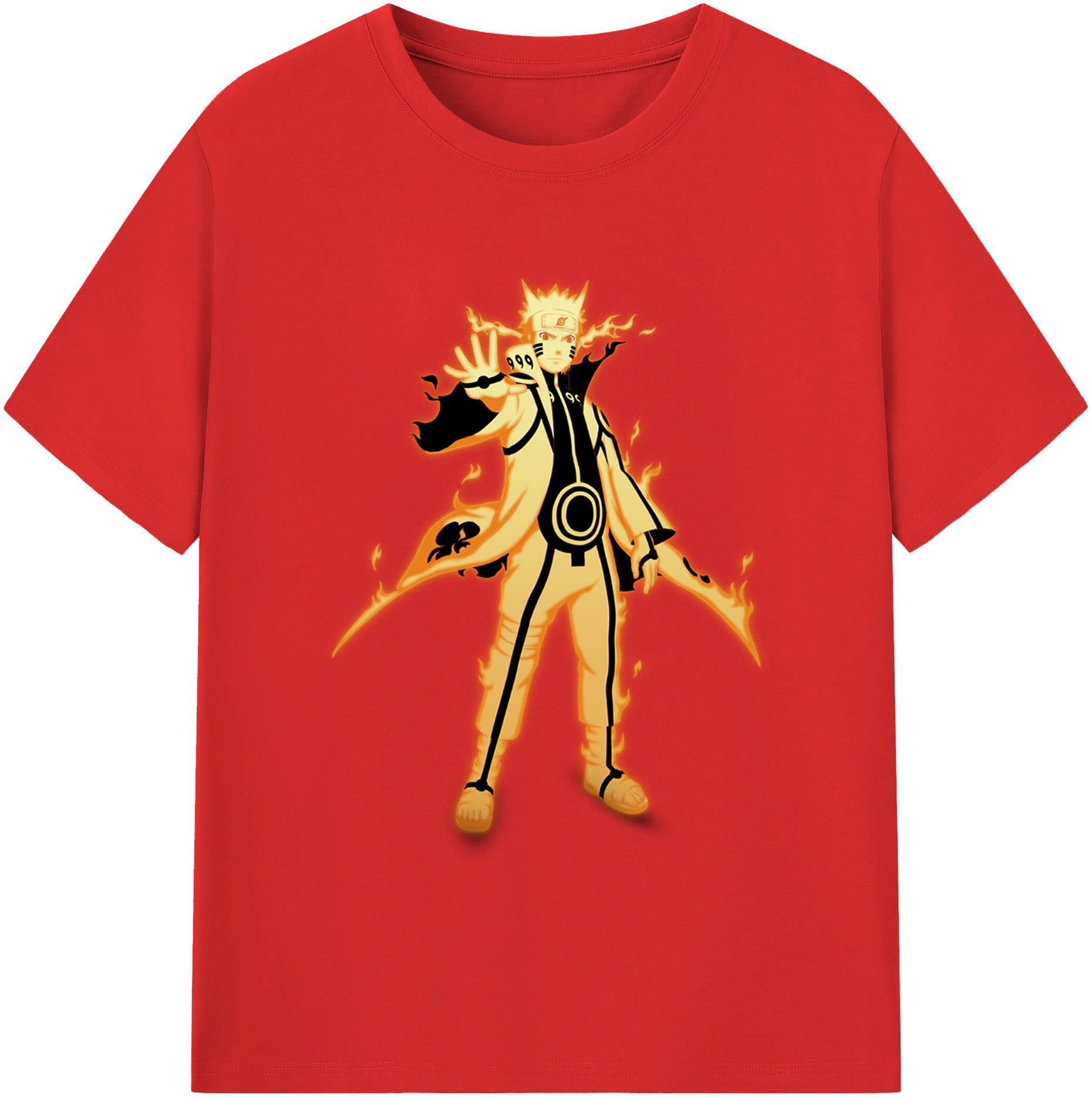 （画像用） NARUTO -ナルト- うずまき ナルト Uzumaki Naruto 綿100％半袖Tシャツ（フロントプリント）