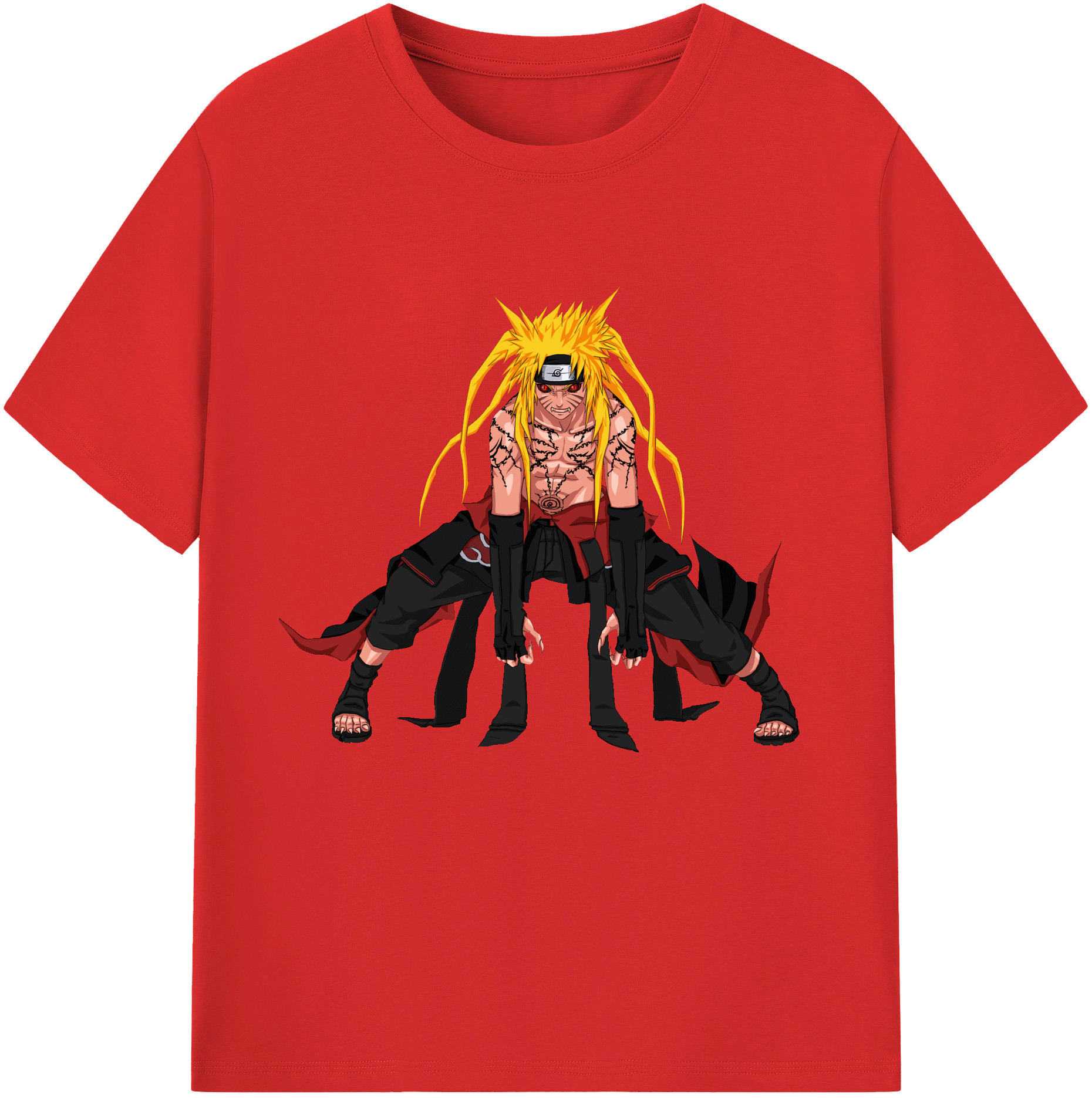 （画像用） NARUTO -ナルト- うずまき ナルト Uzumaki Naruto 綿100％半袖Tシャツ（フロントプリント）