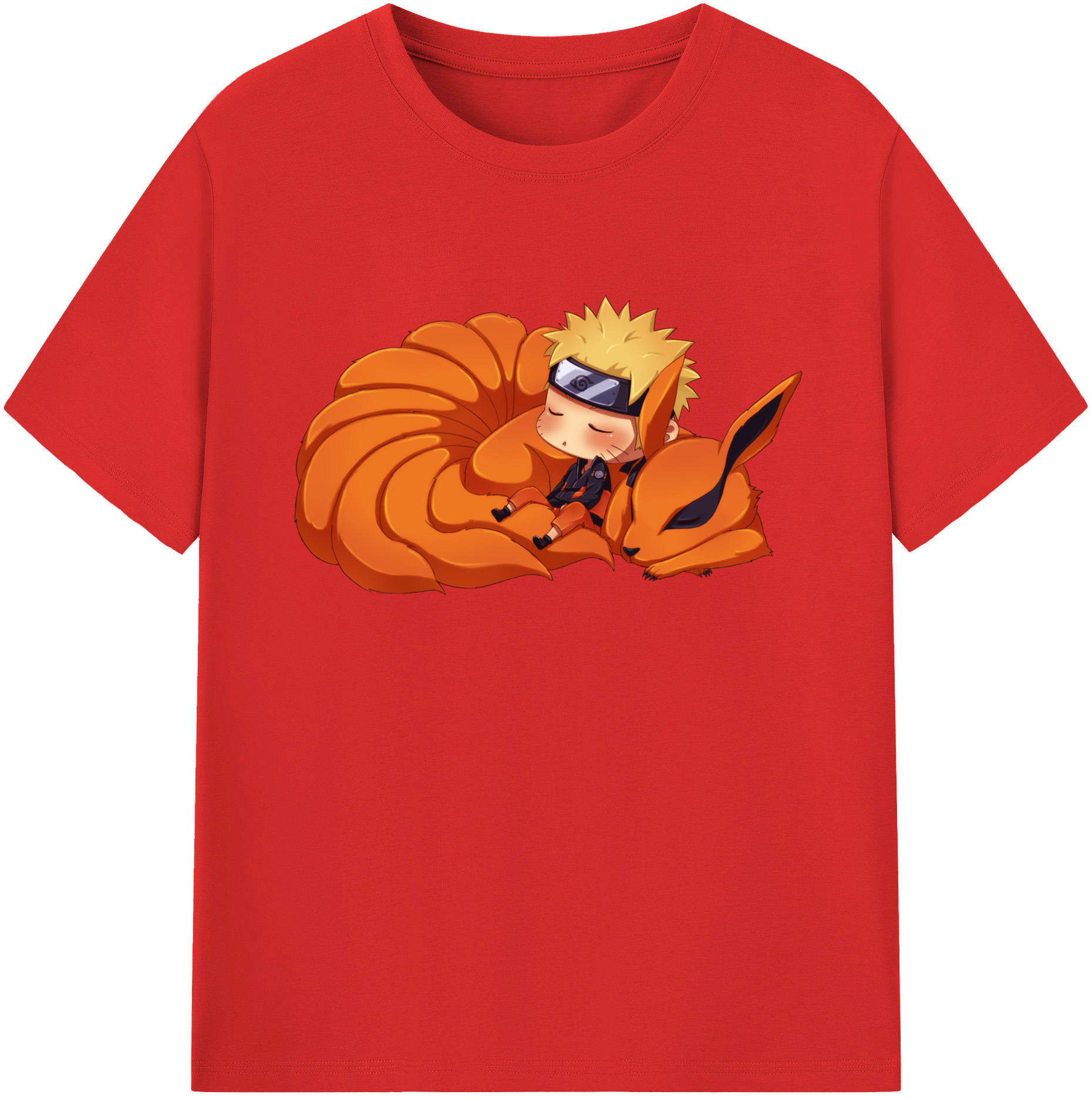 （画像用） NARUTO -ナルト- うずまき ナルト Uzumaki Naruto 綿100％半袖Tシャツ（フロントプリント）