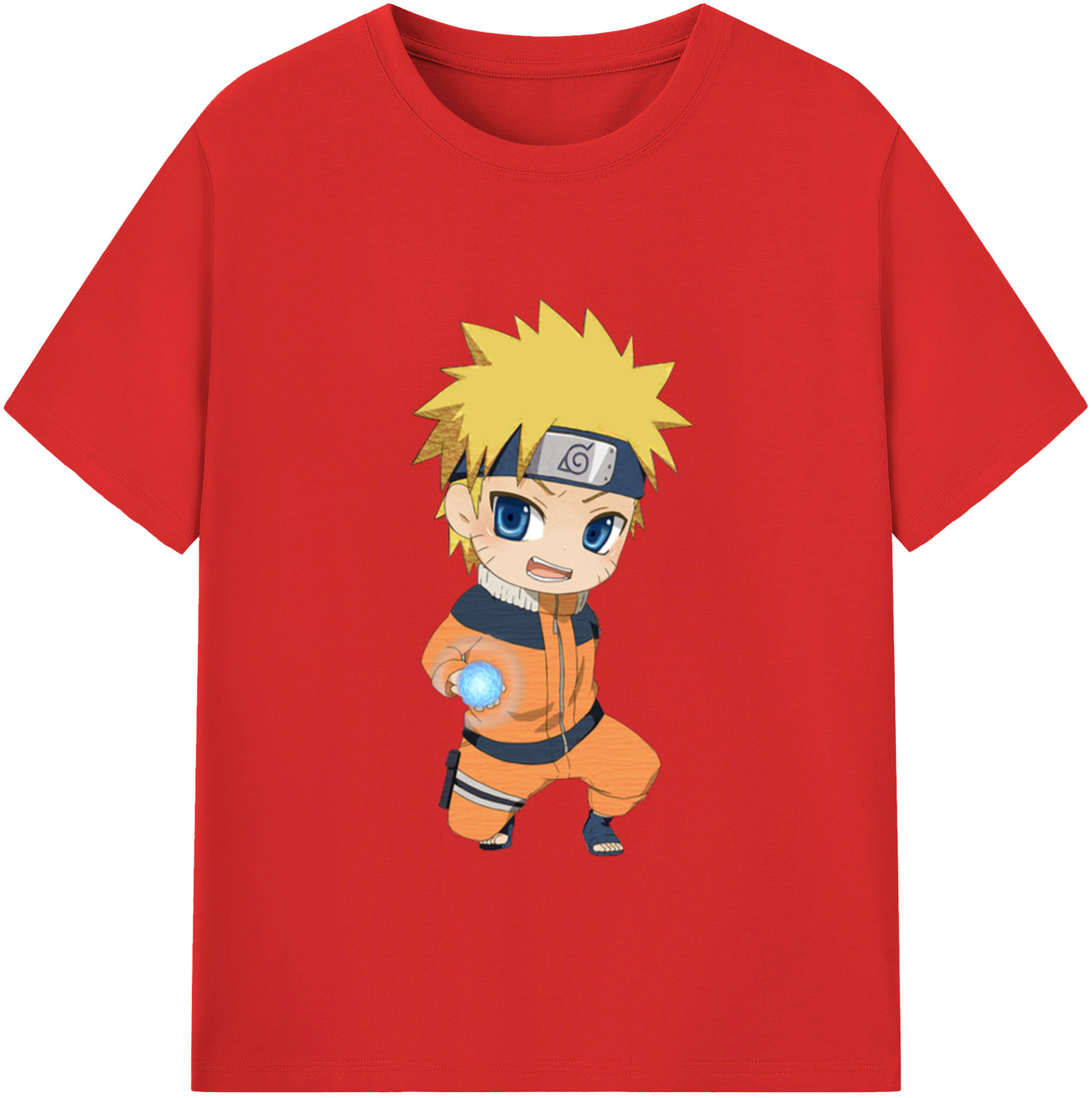 （画像用） NARUTO -ナルト- うずまき ナルト Uzumaki Naruto 綿100％半袖Tシャツ（フロントプリント）