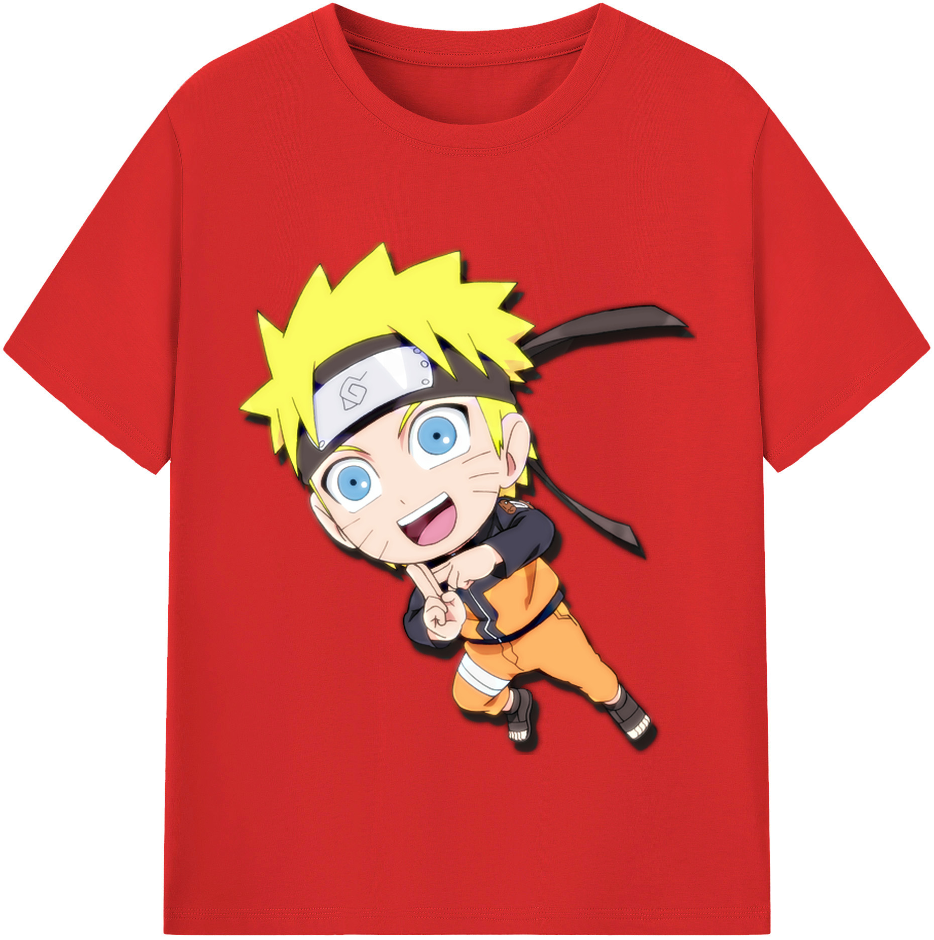 （画像用） NARUTO -ナルト- うずまき ナルト Uzumaki Naruto 綿100％半袖Tシャツ（フロントプリント）