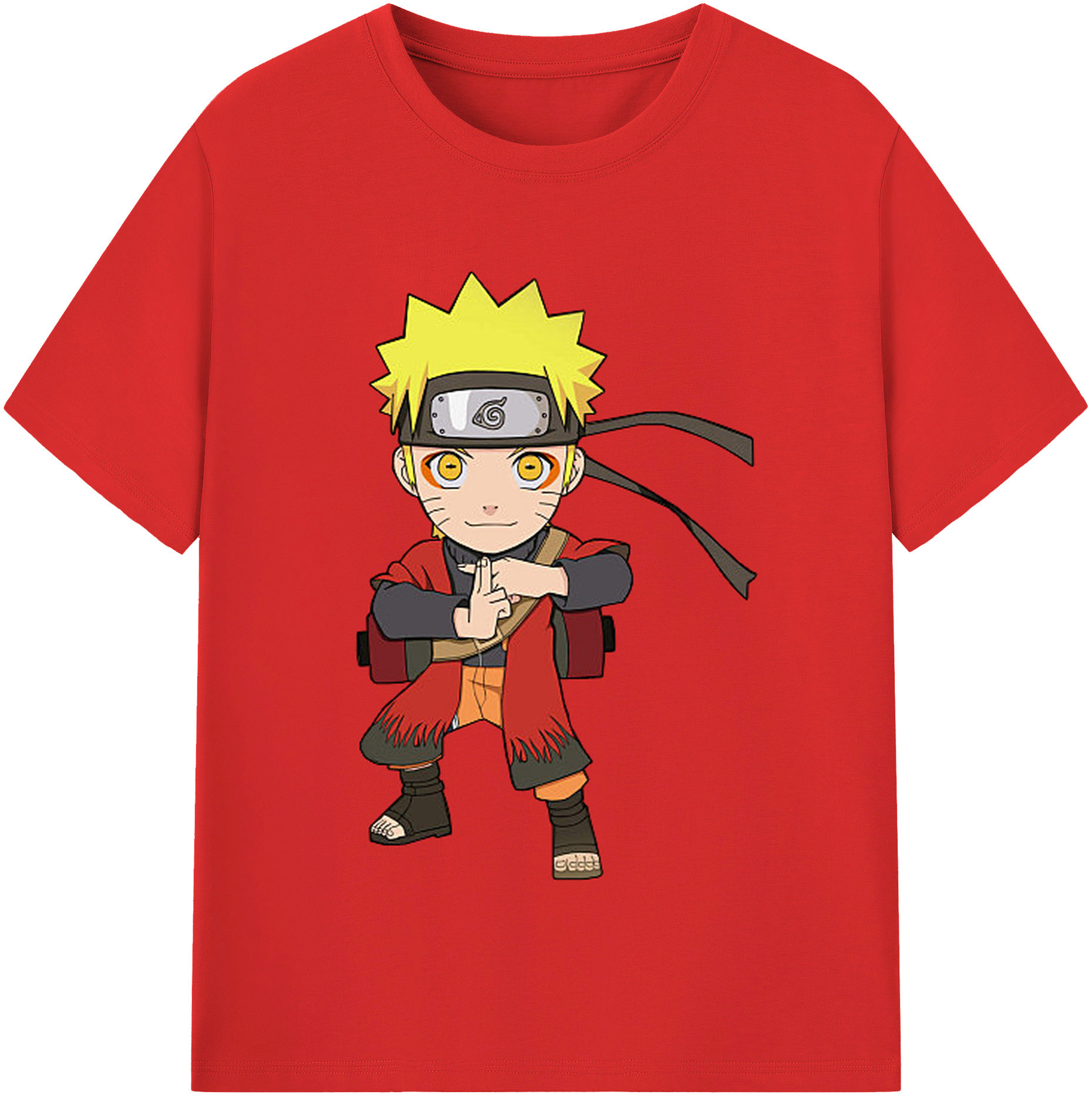 （画像用） NARUTO -ナルト- うずまき ナルト Uzumaki Naruto 綿100％半袖Tシャツ（フロントプリント）