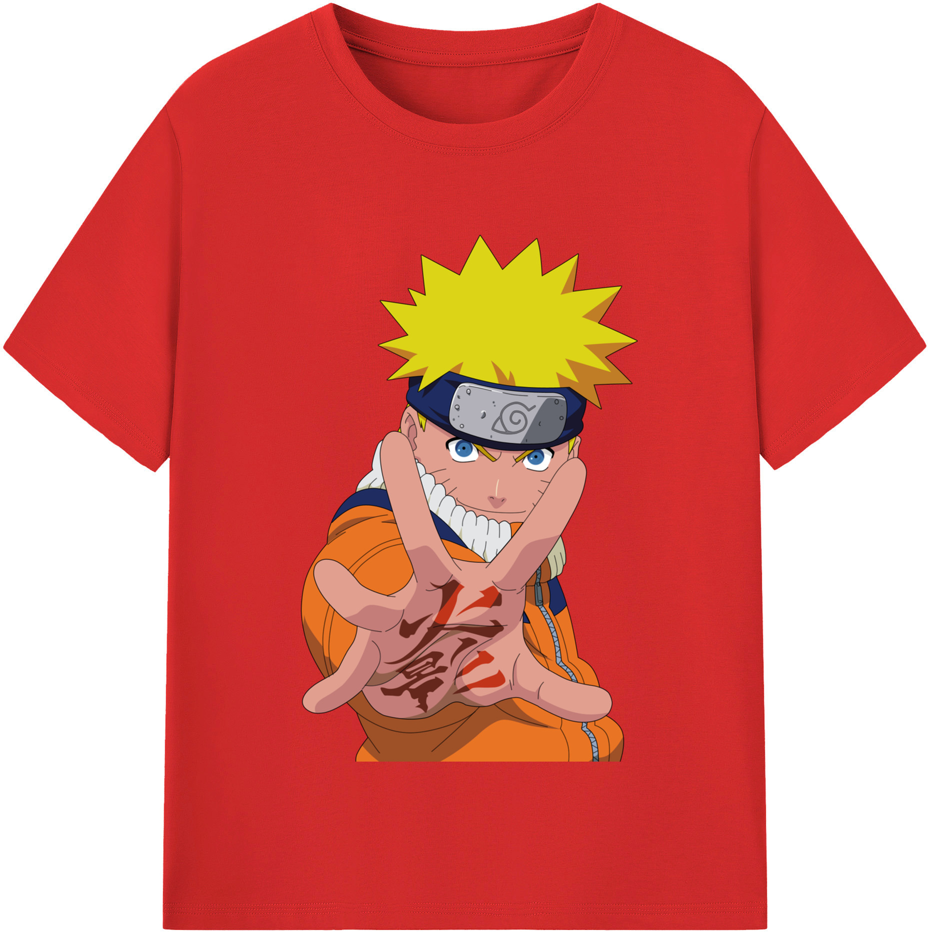 （画像用） NARUTO -ナルト- うずまき ナルト Uzumaki Naruto 綿100％半袖Tシャツ（フロントプリント）