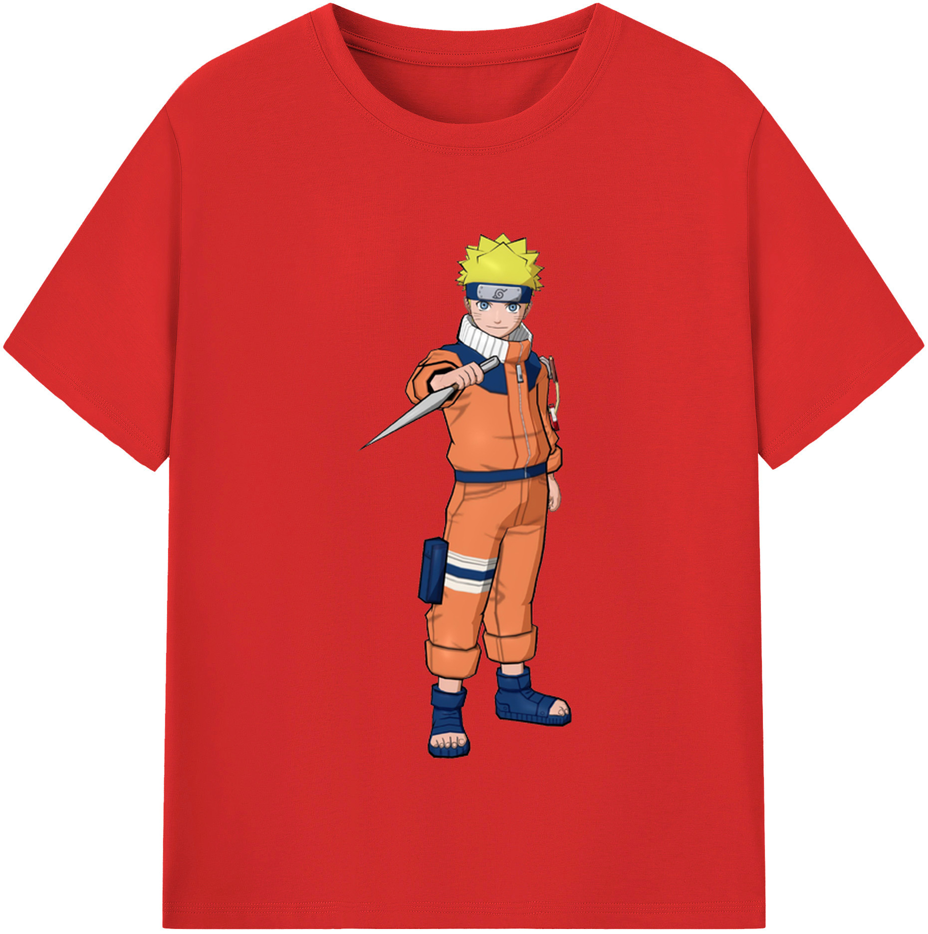 （画像用） NARUTO -ナルト- うずまき ナルト Uzumaki Naruto 綿100％半袖Tシャツ（フロントプリント）